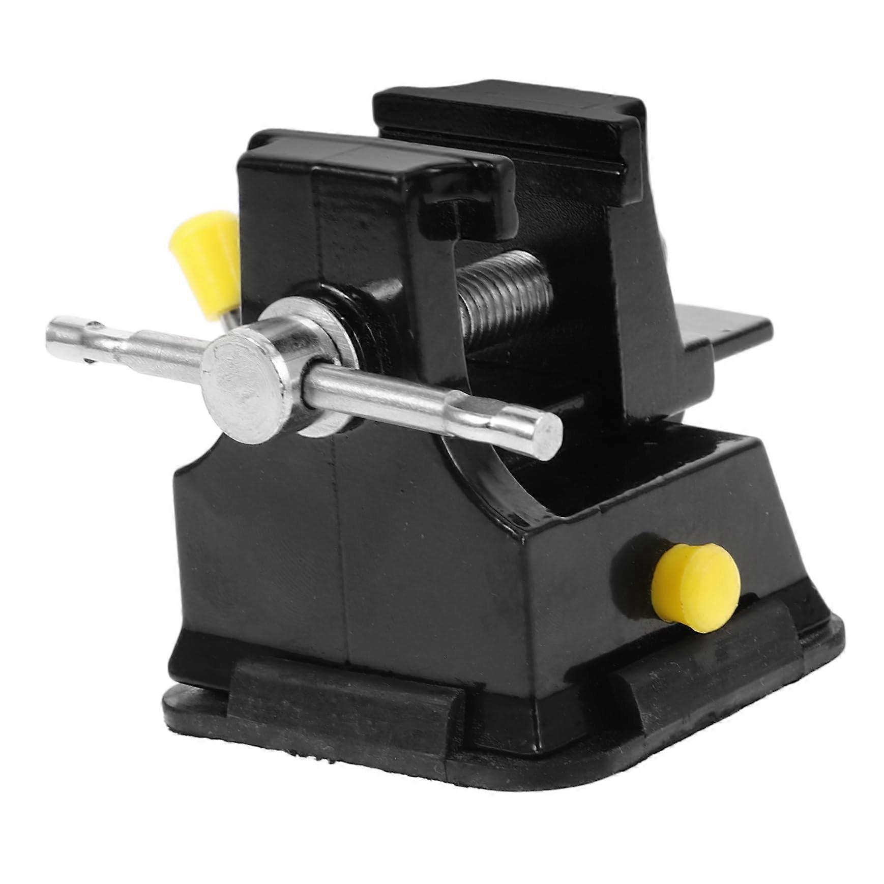 1 x VID Clamp Table Mini Press Vice Clamping Blocks Woodworking Vice for Workbench Suction Vice Aluminium Alloy Black