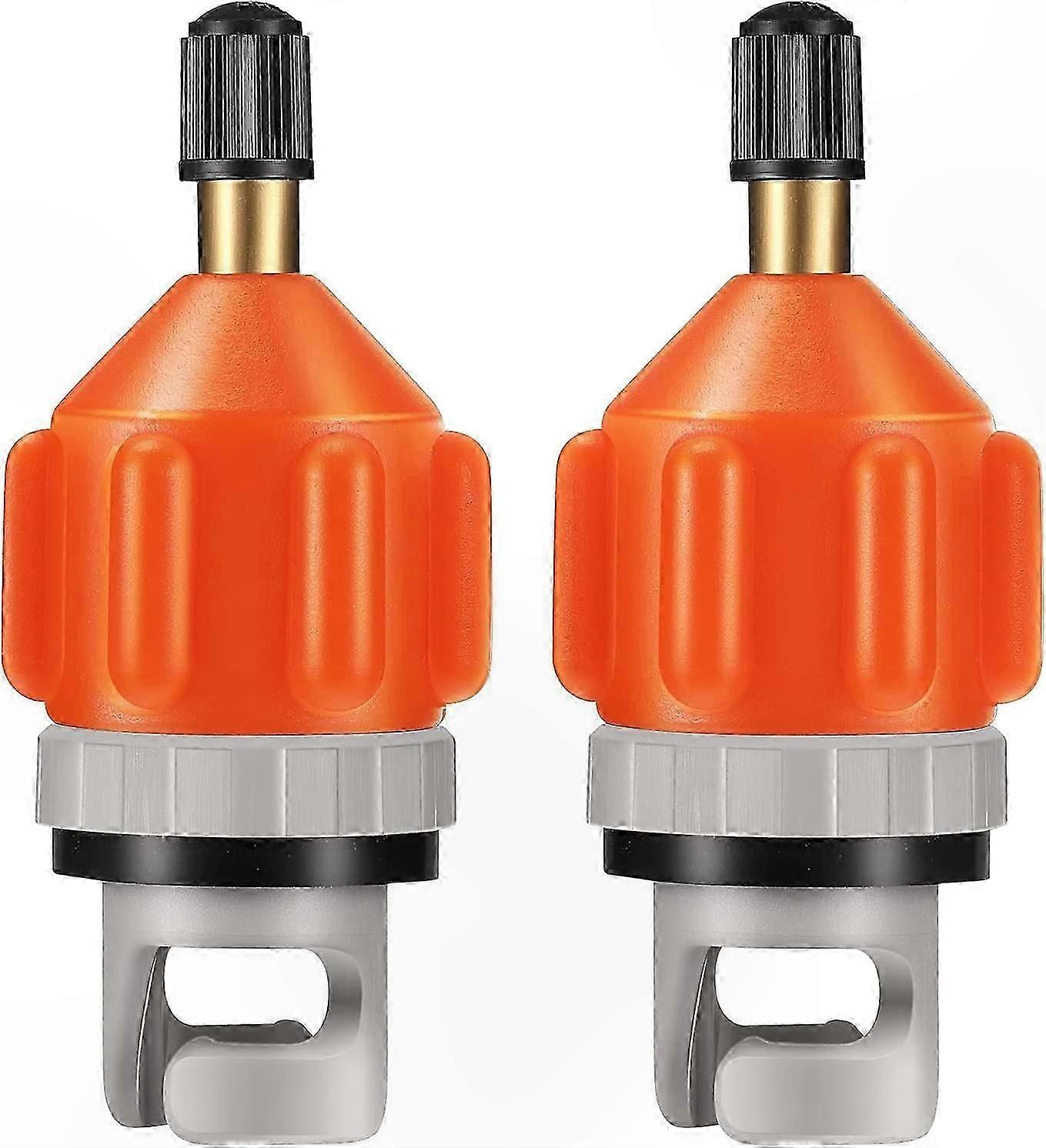 2-Pack Pump Adapter for Inflatable Kayaks & SUP Boards, Orange Air Inflator Connector