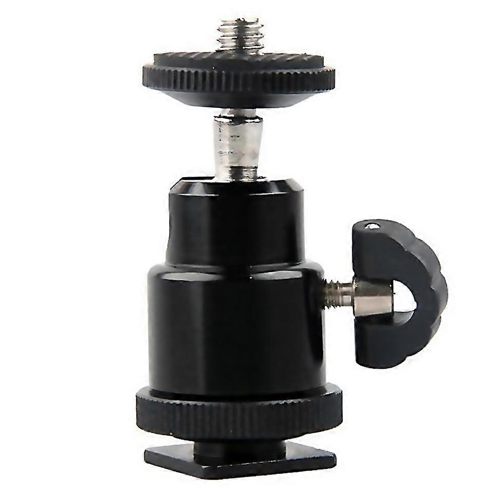 Aluminium Alloy Mini Ball Head 14 Mount With Flash Shoe For Dslr Slr Dc Camera Mini Dv Monitor Etc