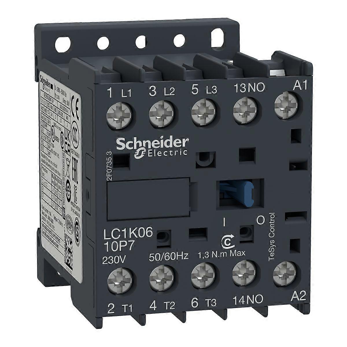 Schneider Contactor 3p 6a 230v Ac Lc1k0610p7