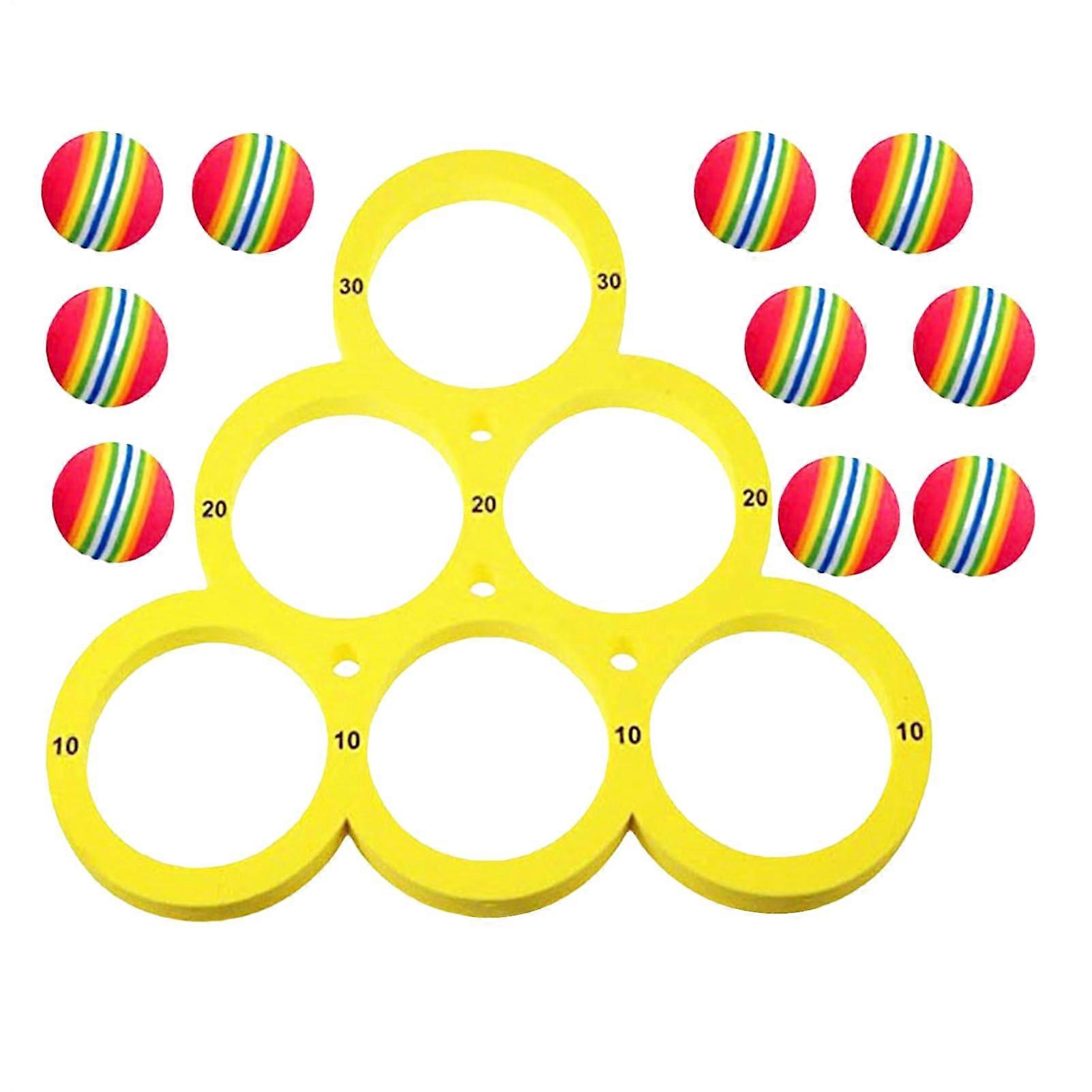 Water Toss Pool Game, Inflatable Floating Ball Toss Set, Target Throw Game for Backyard, Pool Party, Beach