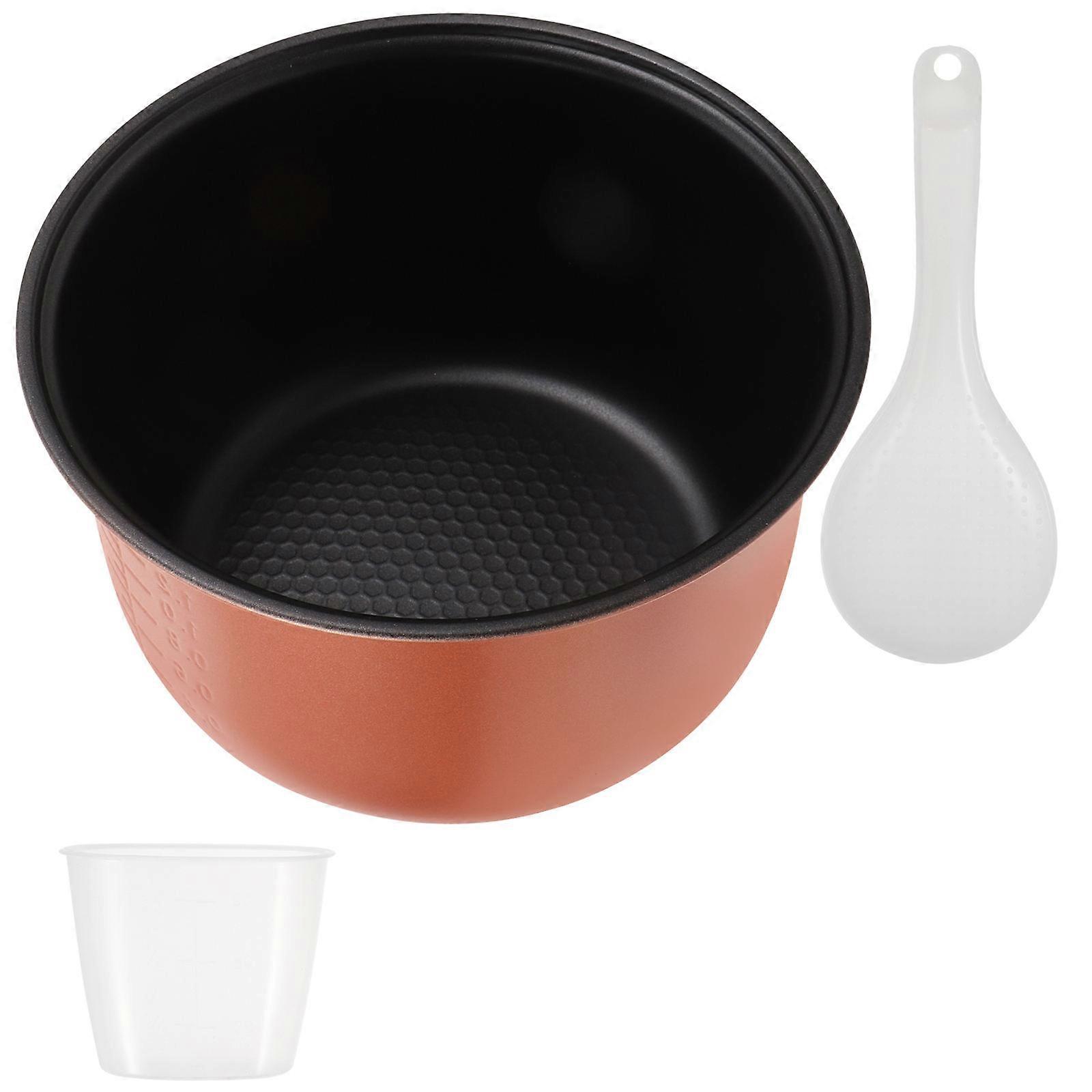 Multipurpose Inner Cooking Pot for Rice Cooker Daily Use Golden Color Heat-Resistant 2L 1Pack