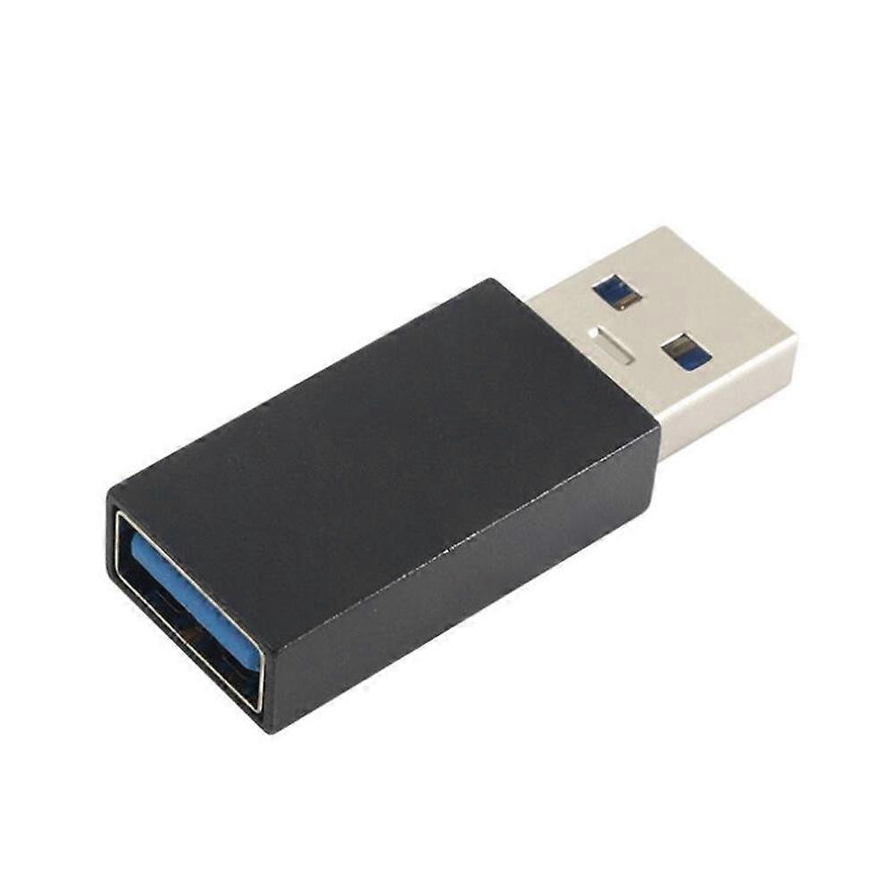 USB Extender Cord 2Pcs USB Male Female Adapter For Data Protection Black Rectangular Shape CNC Integrated Cutting