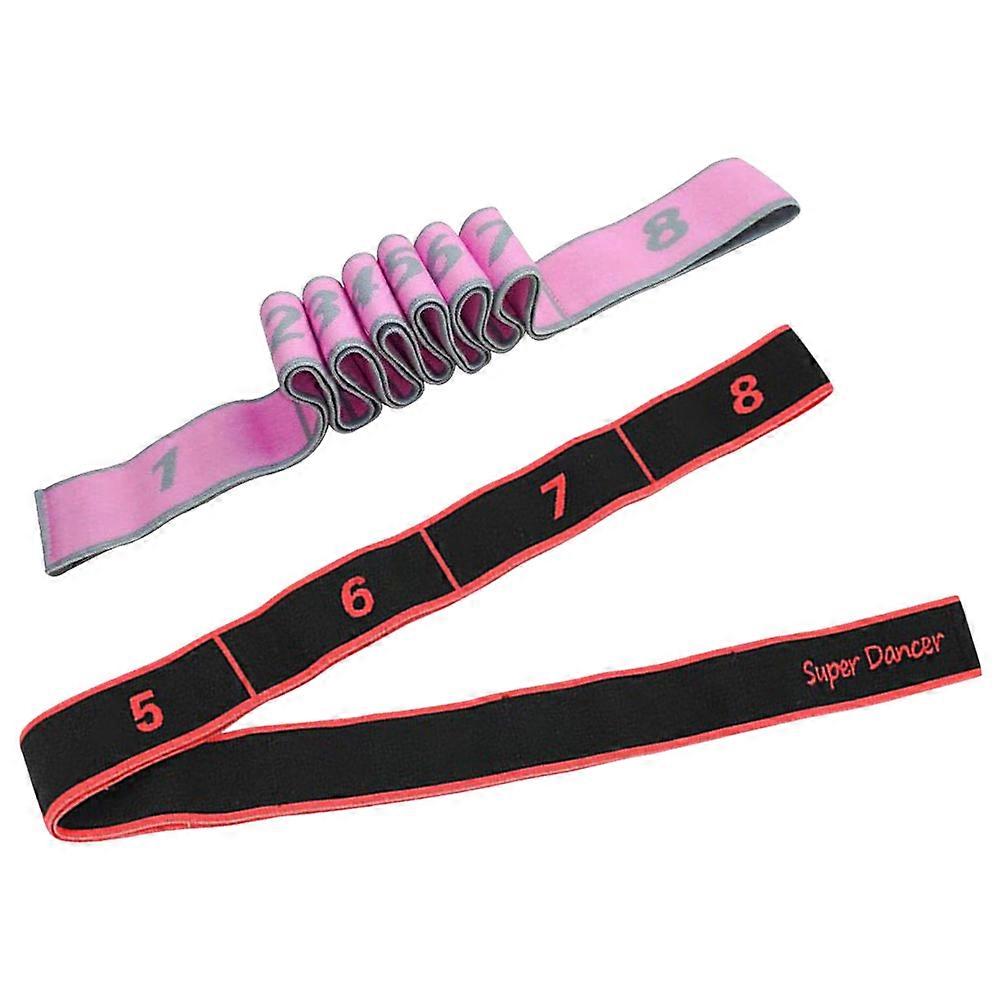 High-Performance 2Pcs Elastic Exercise Bands In Assorted Color Suitable For Home Gym Workouts And Stretching Exercises