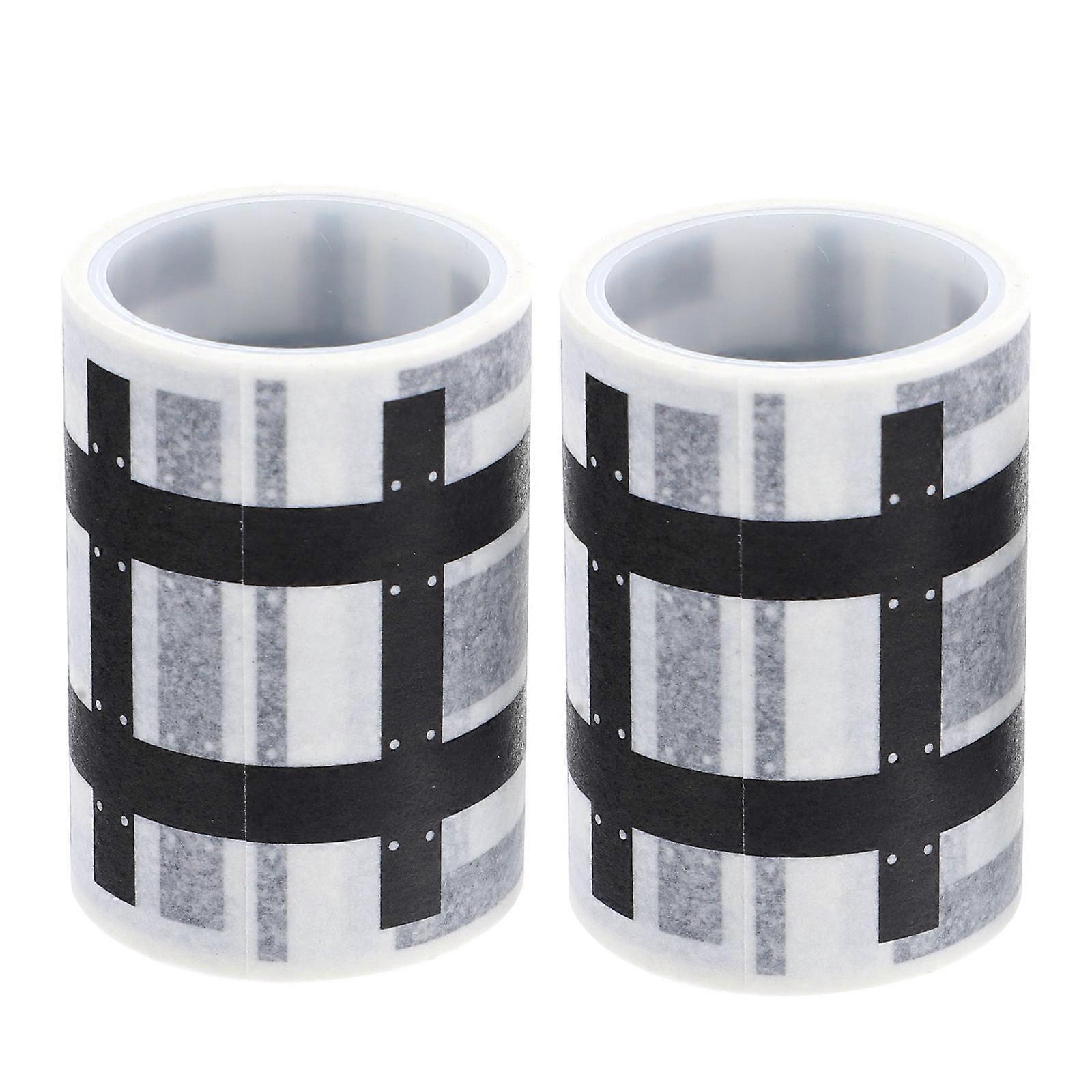 2 Rolls DIY Railway Road Sticker Adhesive Traffic Decals for Car Train Play Creative Road Tape for Imaginative Fun and Learning for Kids