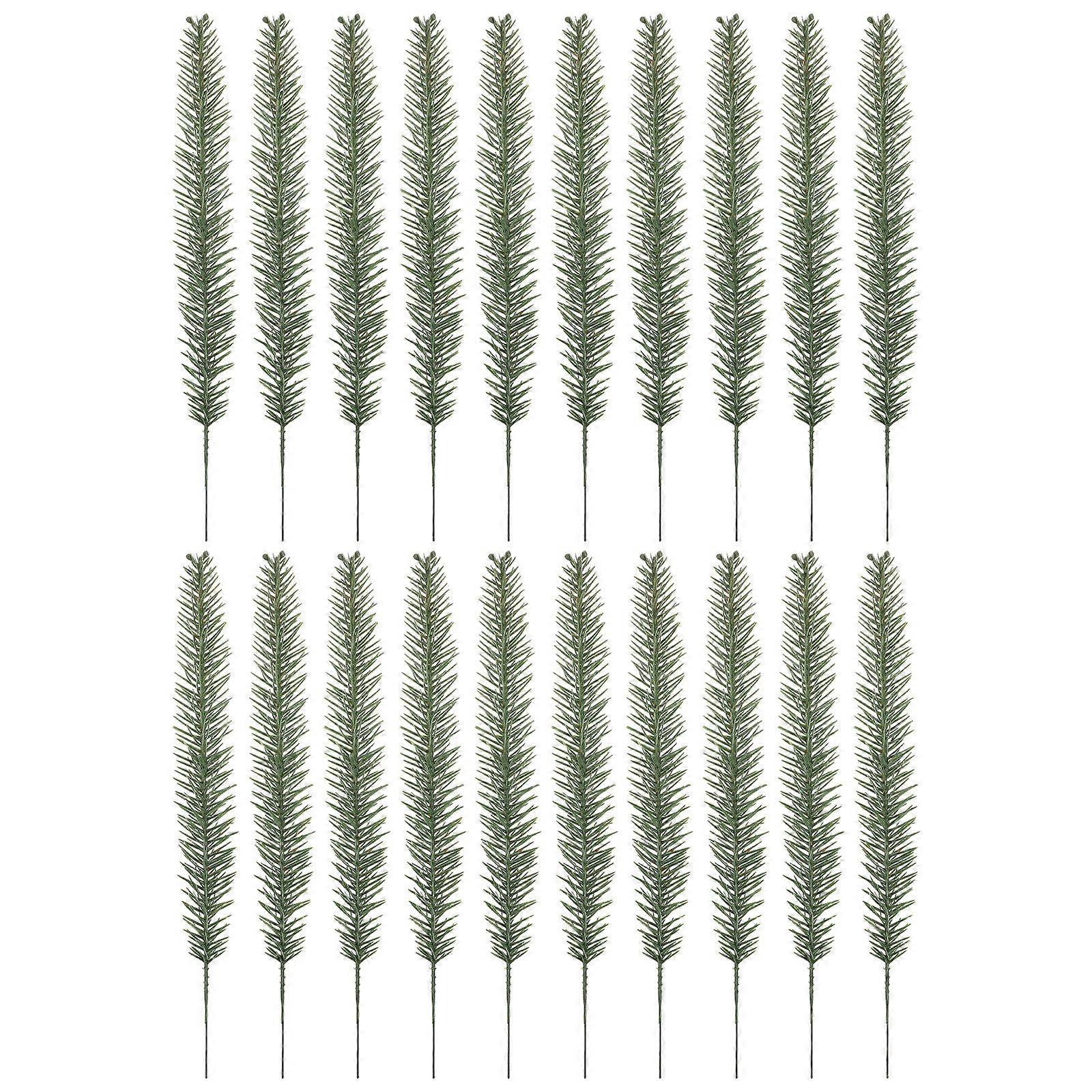 Fake Pine Needles 20Pcs Practical Green Plastic Pine Bunches For Hotel Decoration And General Users