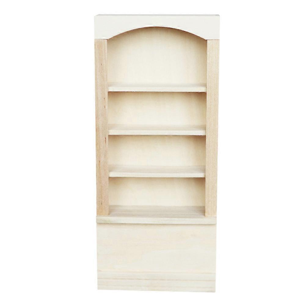 Yellow Mini Bookshelf Model for Decor Lightweight Synthetic Material Mini House Accessory 1/12