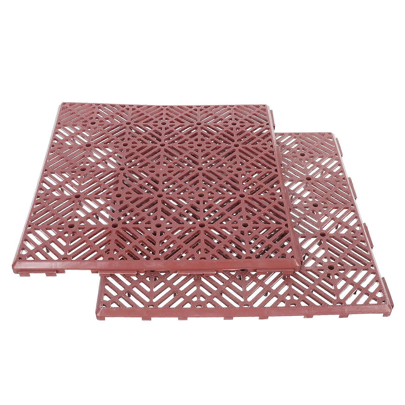 Slip Resistant Garden Floor Mats Durable Plastic Tiles Outdoor Splicing Design Sturdy Safe Paving for Patios Lawns
