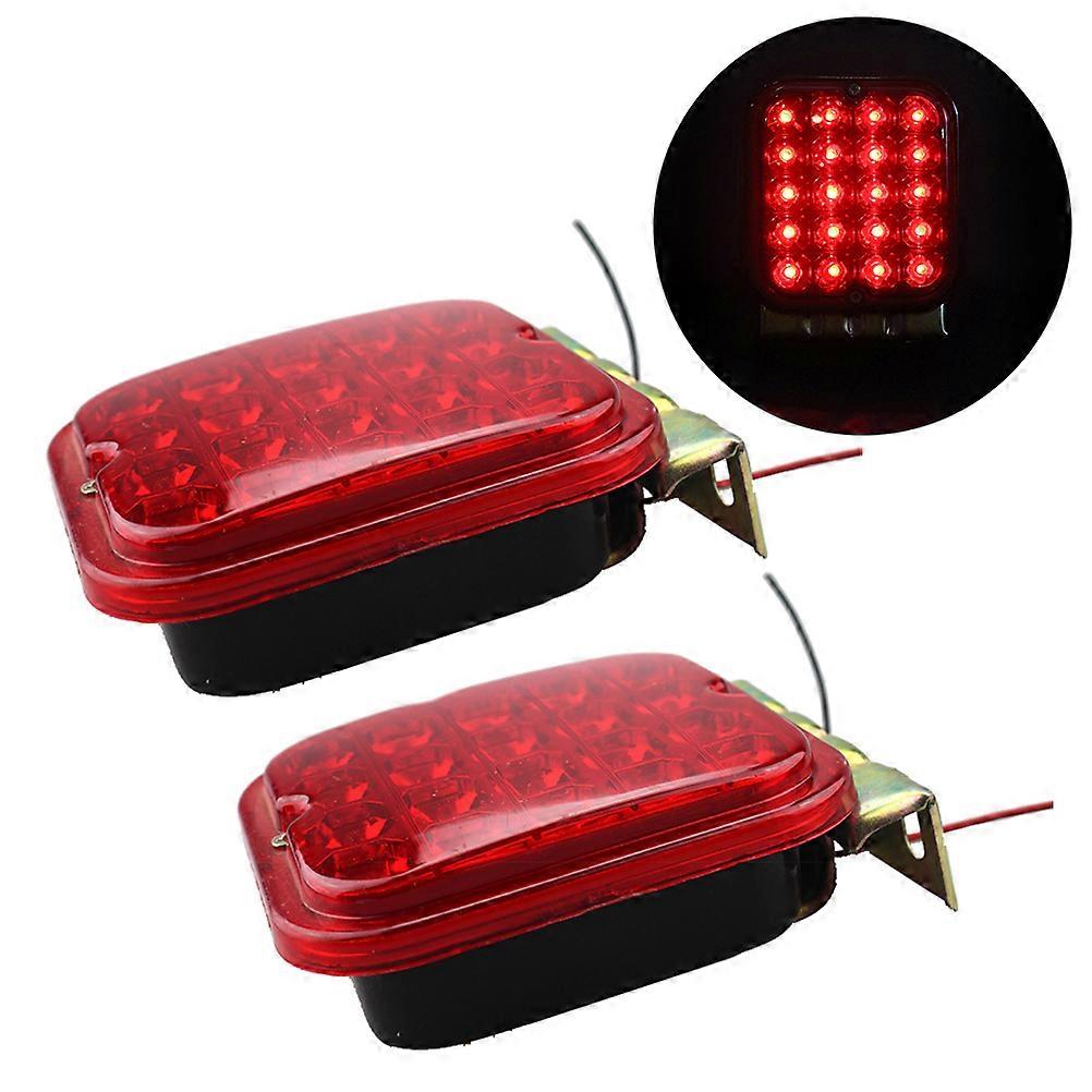 Car Rear Fog Lights Durable Iron Frame Collision Warning Lamp for Truck, Trailer & Motorcycle High Brightness Red Taillight