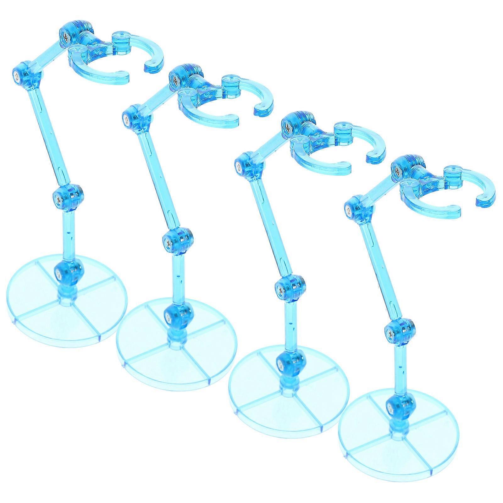 4pcs Plastic Display Stands for Figures, Dolls & Models – Easy Assembly, Adjustable Height Holders for Collectors & Display Cases