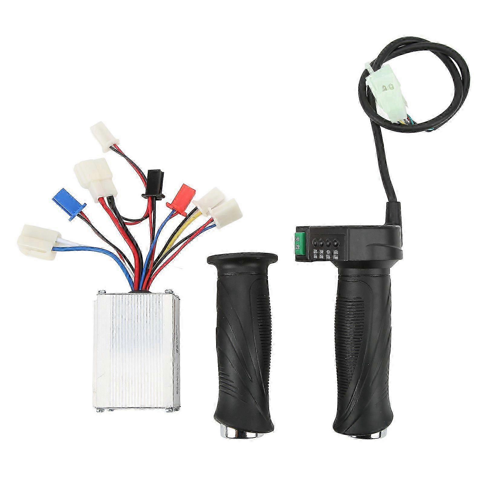 Brushed Motor Speed Controller Throttle Twists Grip Set Comfortable Hand Feeling Throttle Handle Grip 12V 250W