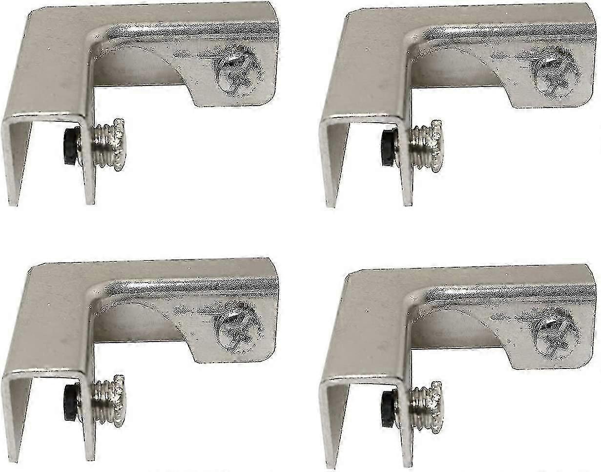 4db L típusú üveg rögzítő klip 2 utas üvegcsatlakozók 6-10 mm-es bútor hardveres üvegtartozékokhoz