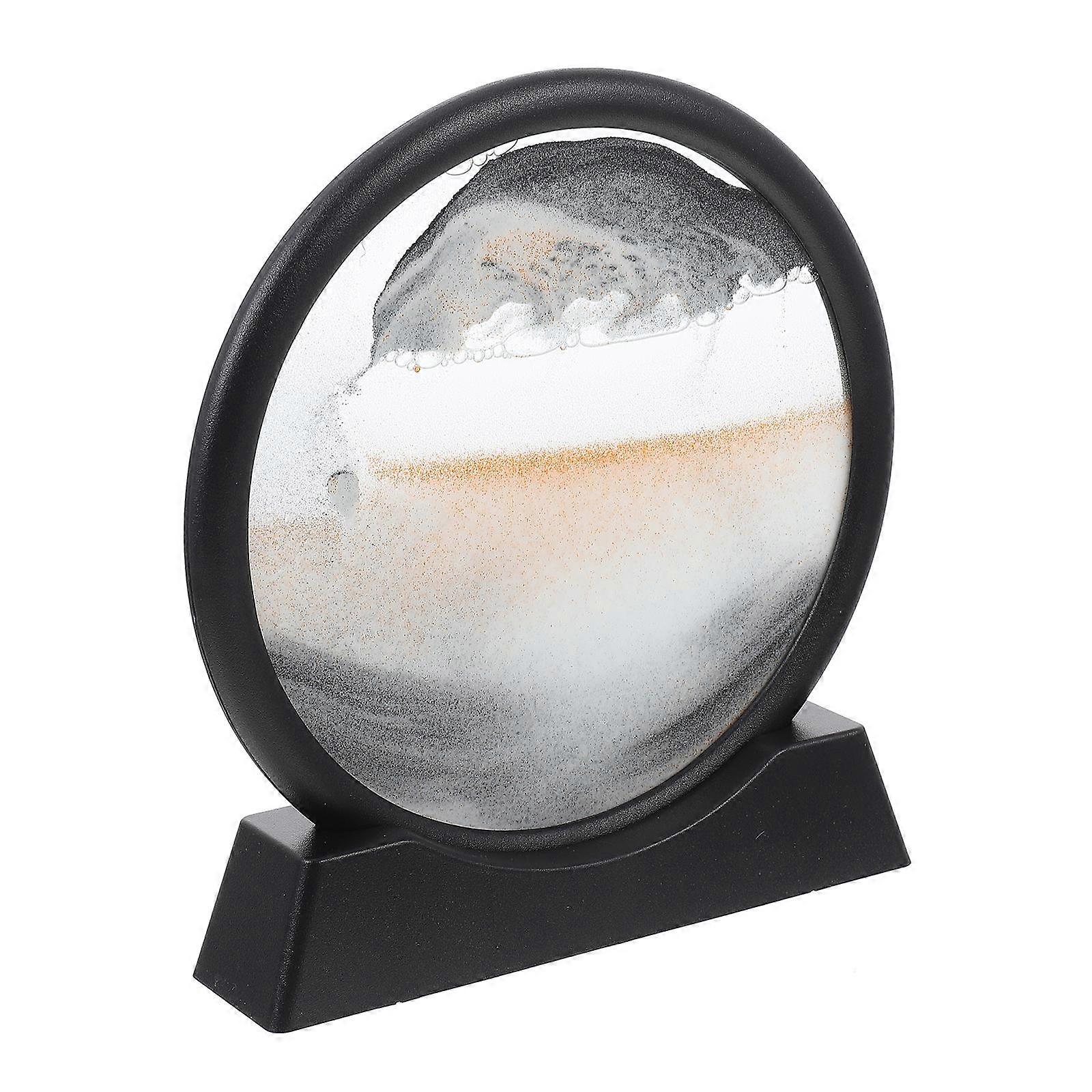 Sand Art Display Round Dynamic Sand Art Picture 3D Effect Golden Relaxation 1Pack