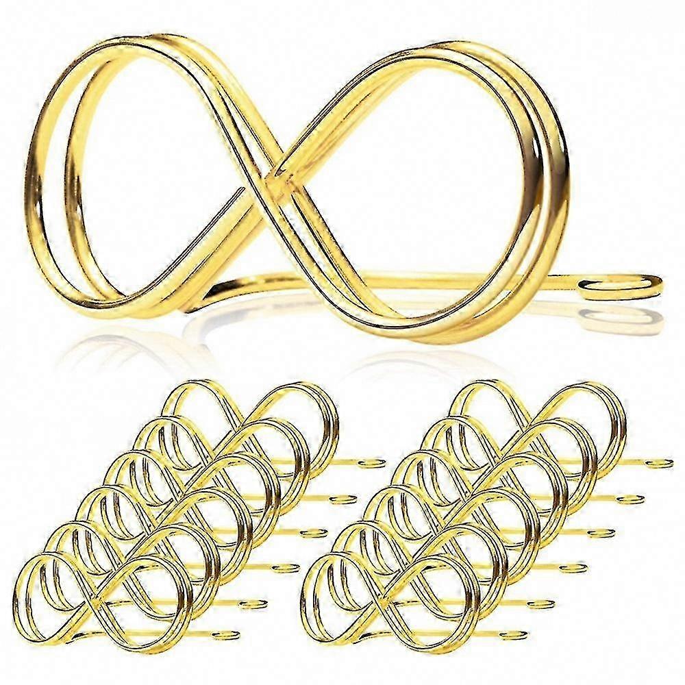 12 Pack Gold Table Number Holders - Wedding Seating Card Stands for Placecards, Photos & Labels - Event Display Clips