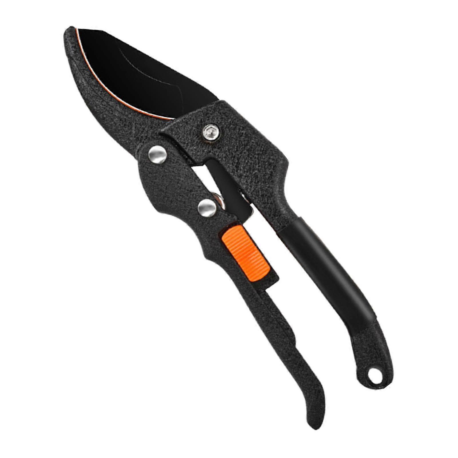 Professional Cutting Hand Tools Pruning Shears With Ratchet Mechanism Garden Shears Black Secateurs With Buckle