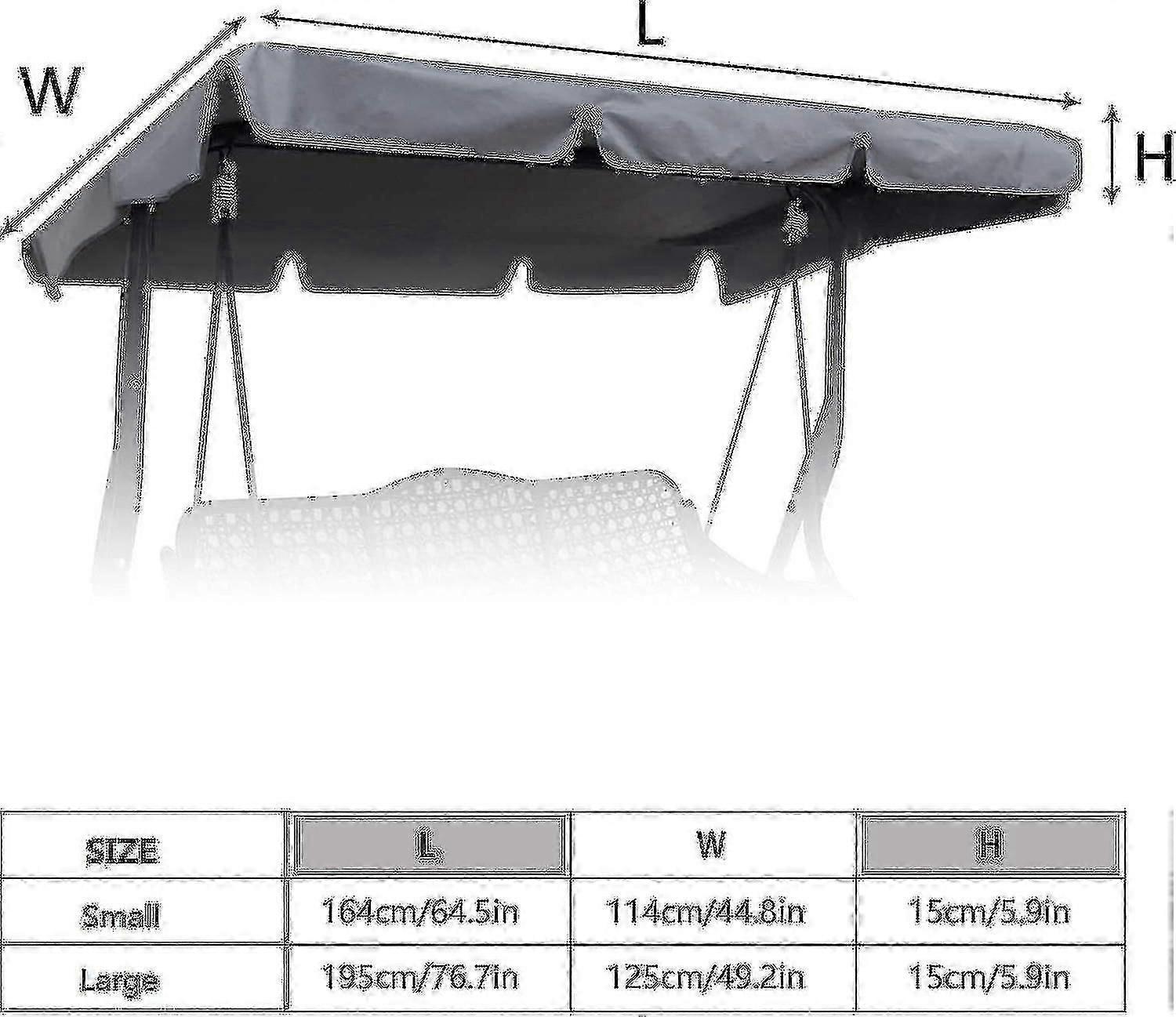 في الهواء الطلق 3 مقاعد أرجوحة كرسي المظلة استبدال غطاء مقاوم للماء مقاوم للأشعة فوق البنفسجية حامي أثاث الحدائق الظل الشمس