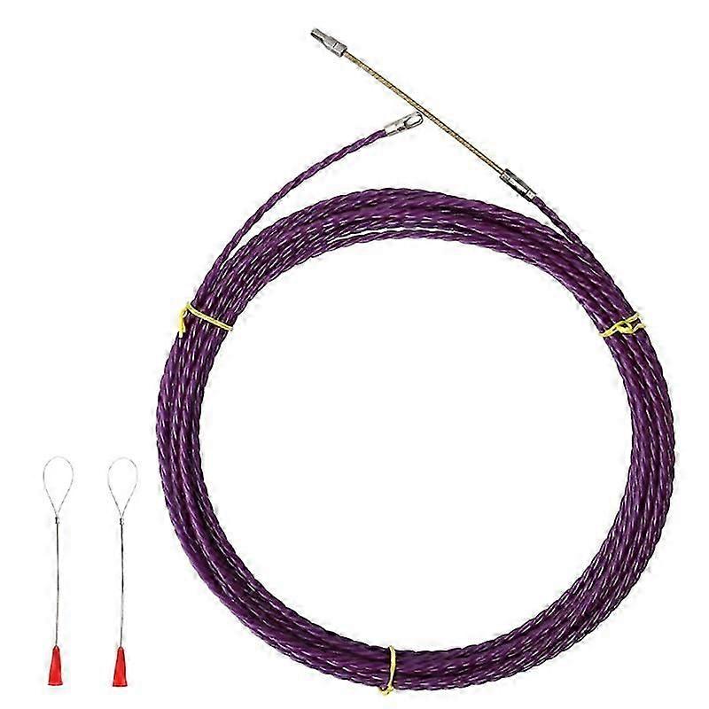 Durable Electrical Threader Purple 5/10/15/20/25m Fish Tape Cable Puller Wire