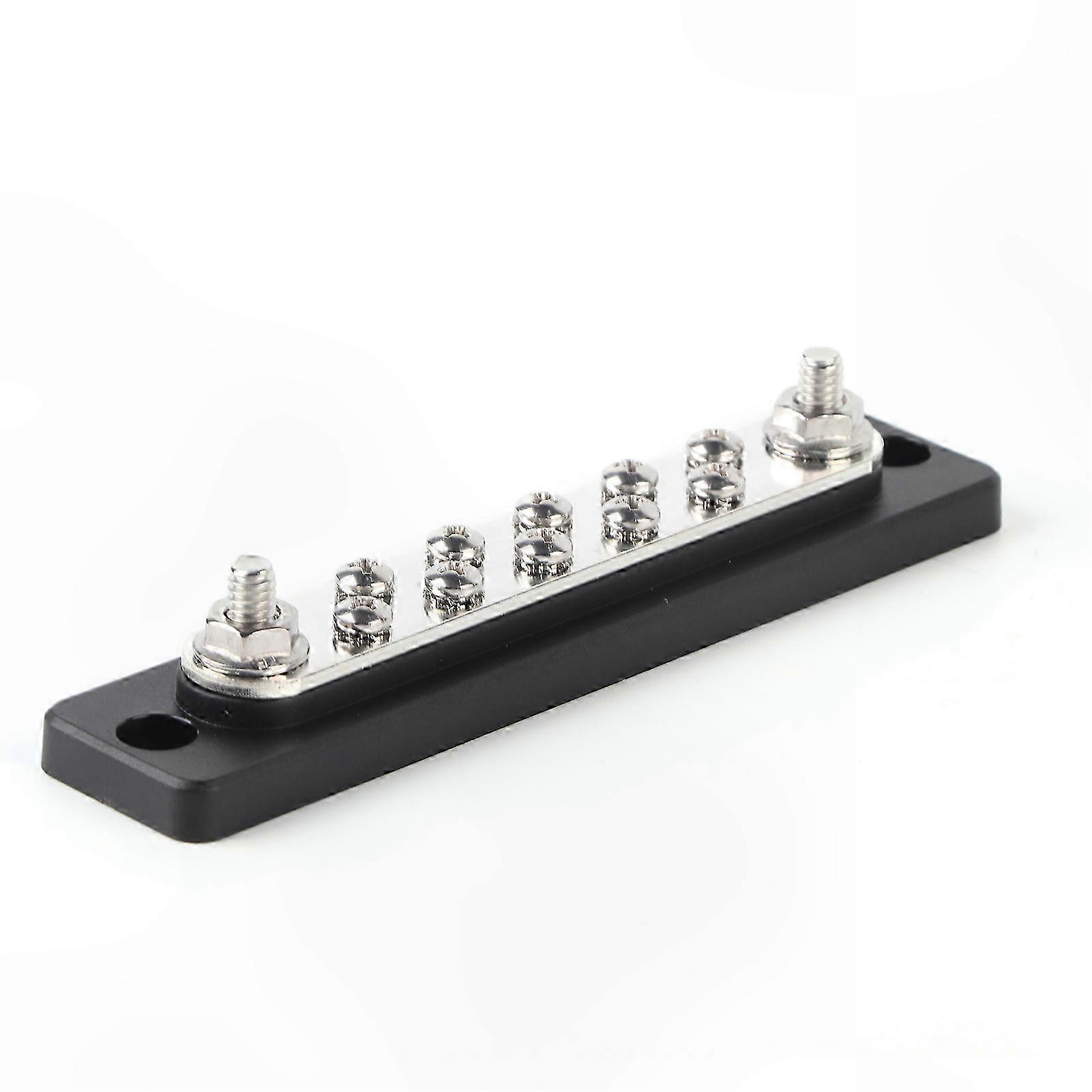 10-Position Electrical Bus Bar Terminal Block with 2 Studs, 130A AC 150A DC