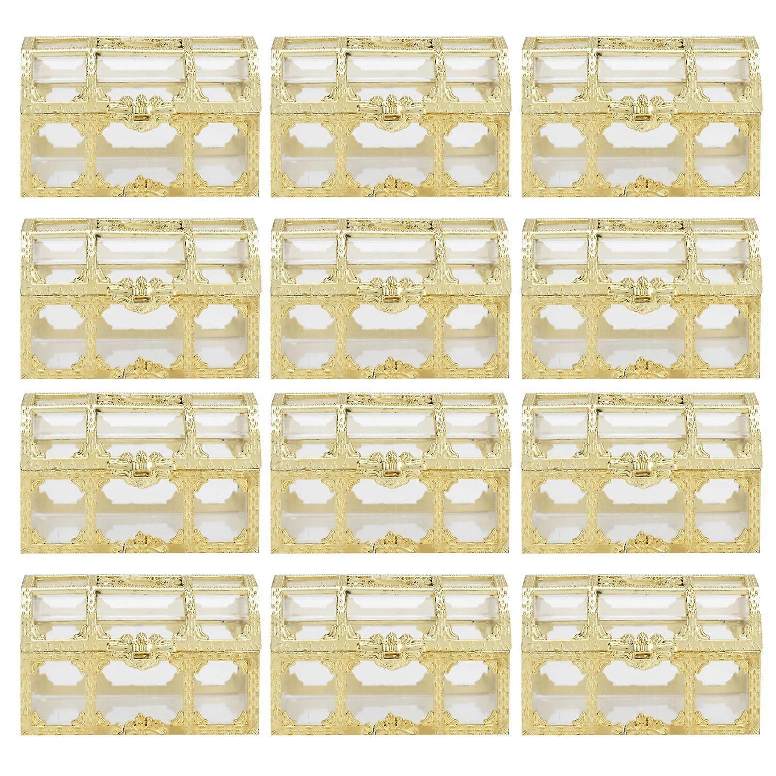 12 holle snoepdozen, chocolade geschenkdozen, traktatiedozen, bruiloft dozen, partijgunsten, gouden kleur