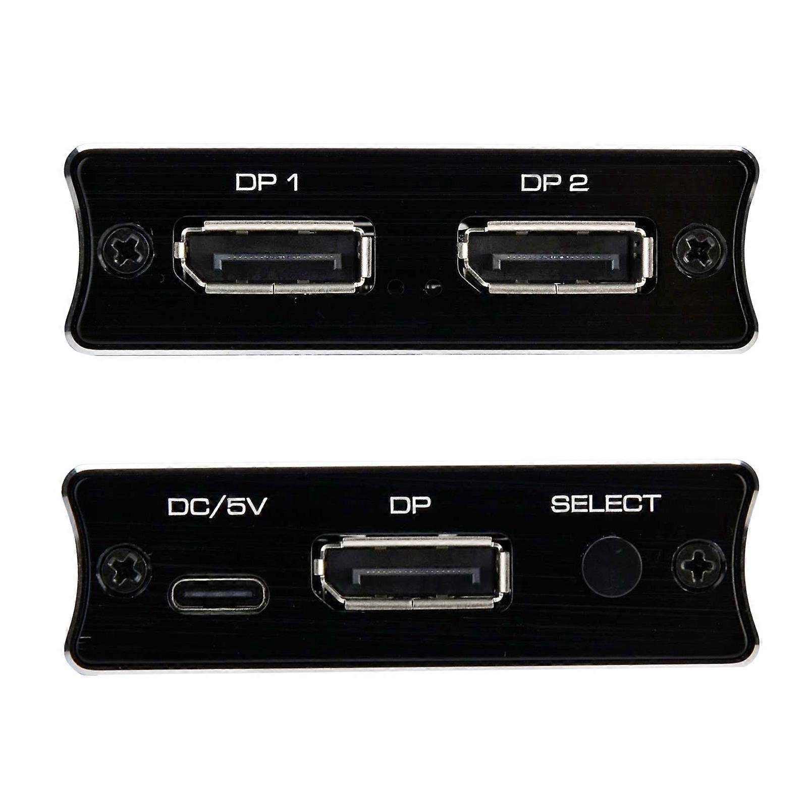 DP1.4 Bi-direction Switcher Converter Support 1 in 2 out/2 in 1 out Switching up to 8K Resolution Metal Shell Easy Operation