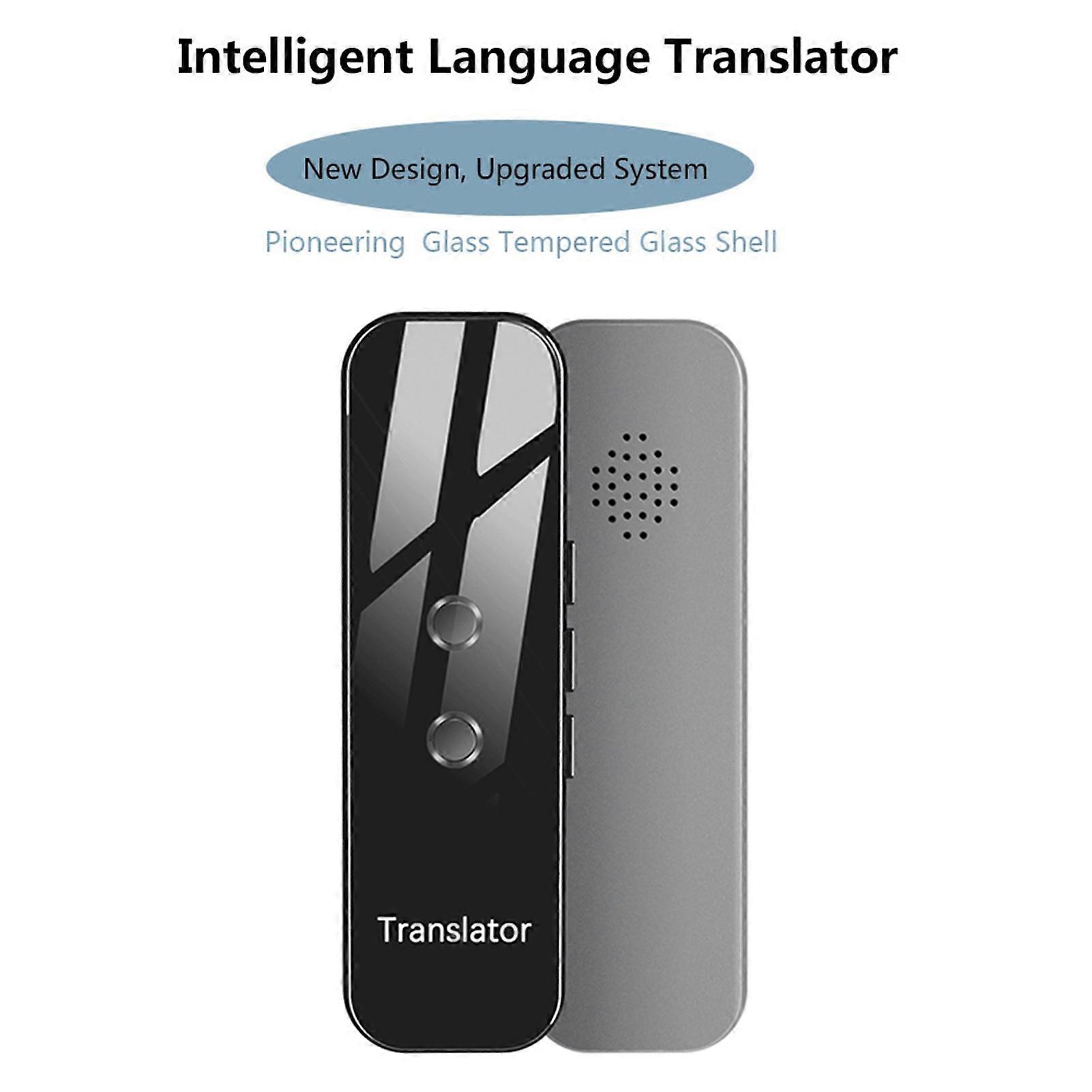 Intelligent Language Translator: 70+ Languages, BT 4.2, Long Standby, Tempered Glass Shell