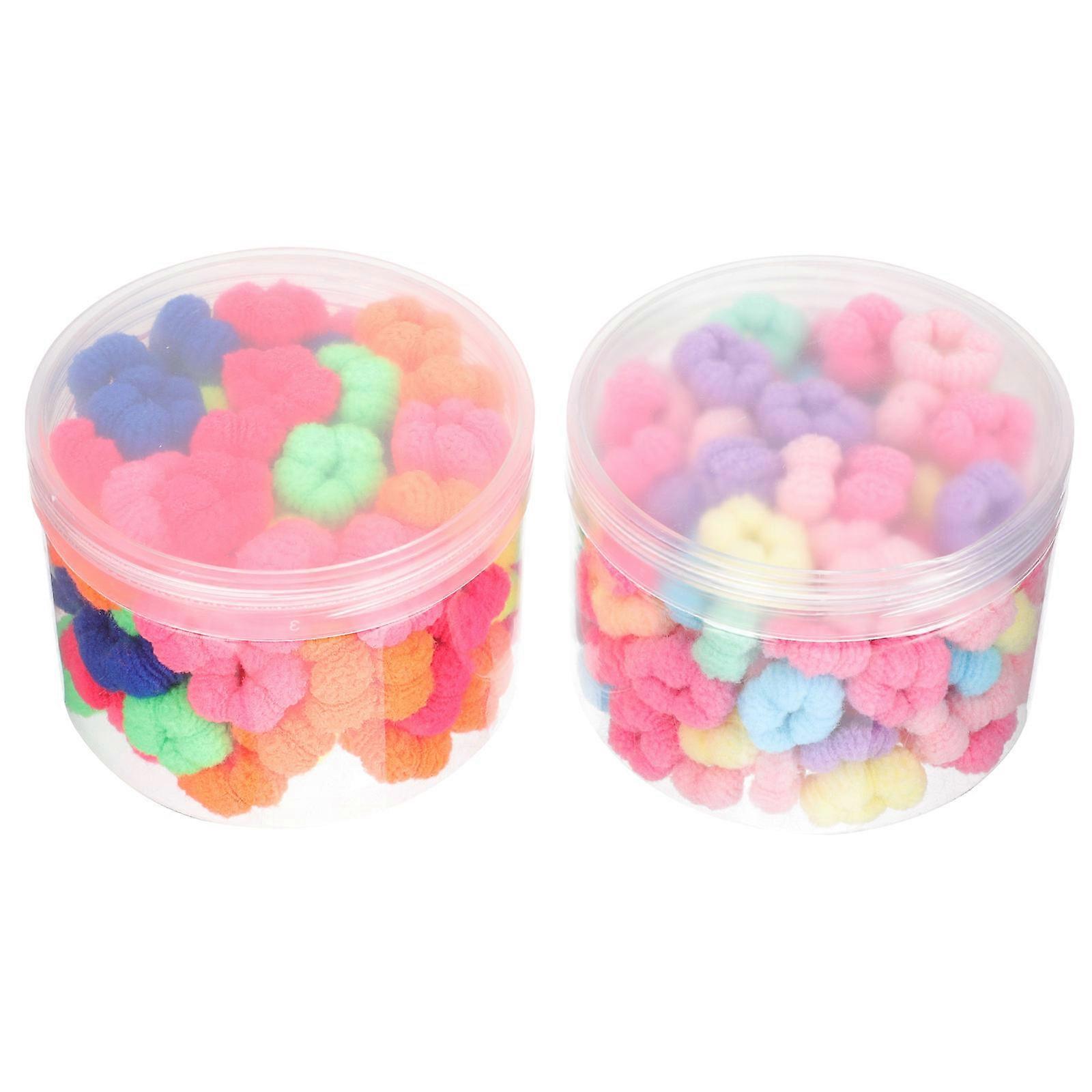 Baby Hair Ties 200Pcs Ponytail Holders for Daily Use Assorted Color Fabric Non-Damaging Hold