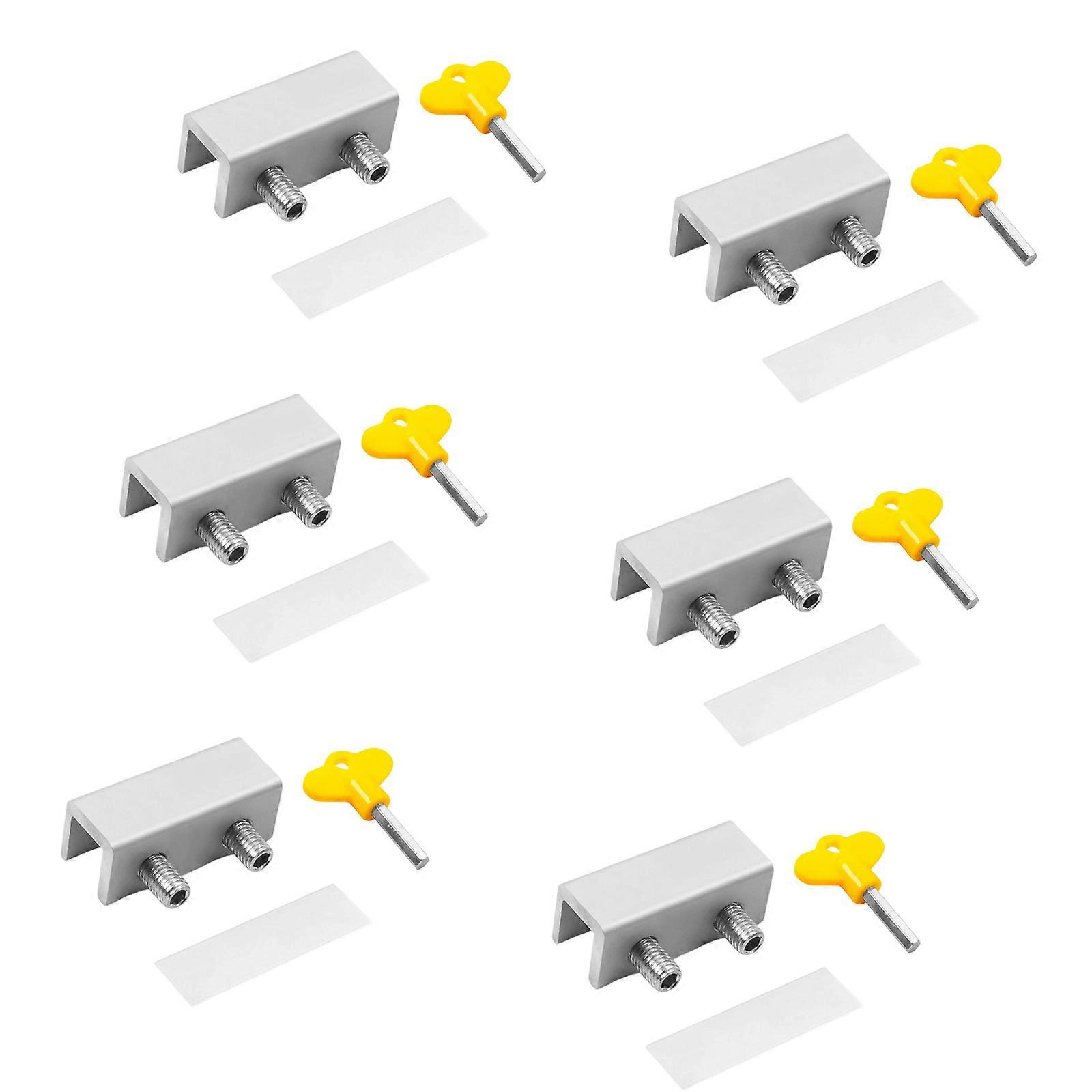 Adjustable Window Opening Limiter Replacement Aluminum Alloys Child Safety Guard Antitheft Window Security Lock  Silver