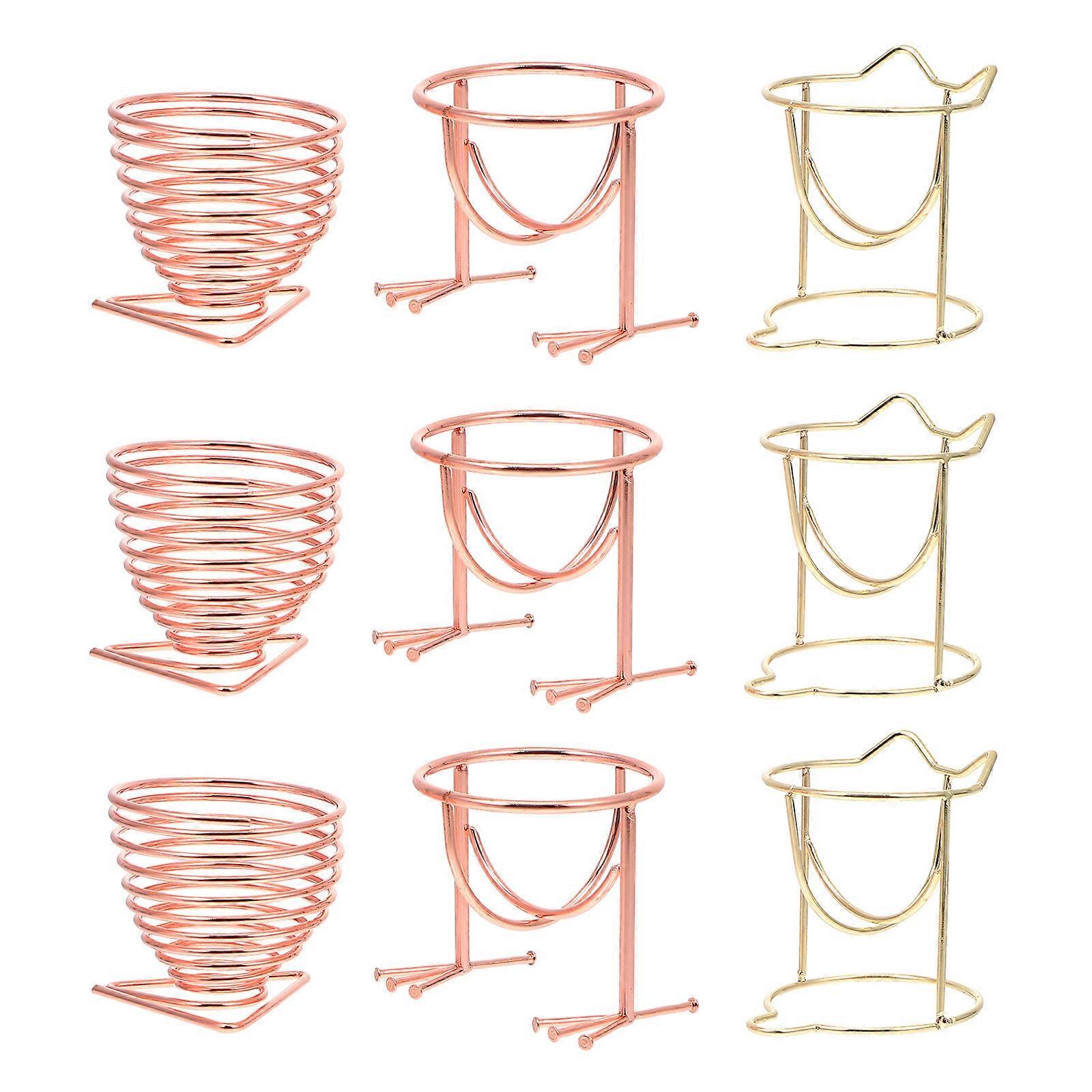 Air Plant Holders Iron Plant Stands for Home Decoration Assorted Color Creative Plant Display Racks 9Pcs