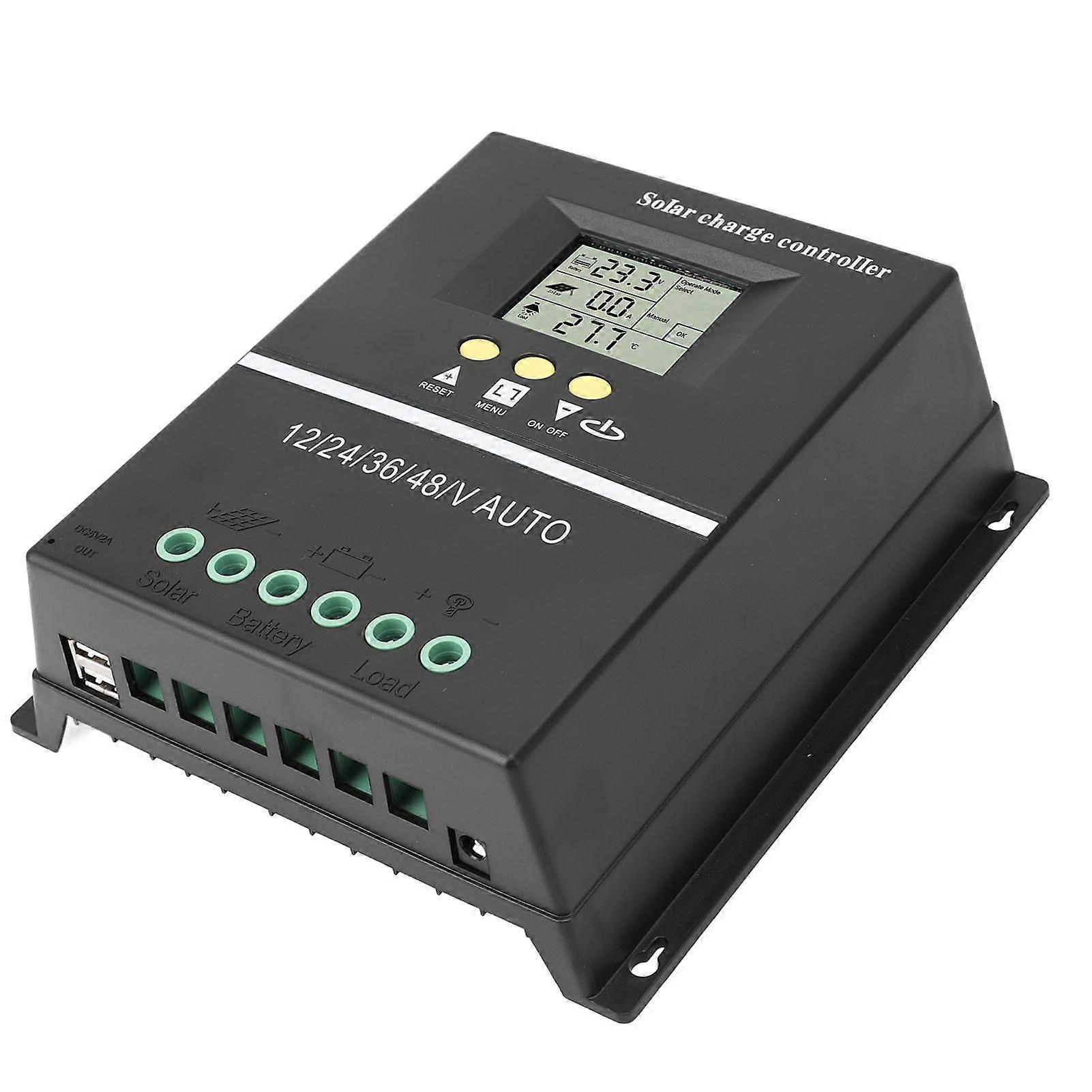 MPPT solcelleladekontroller 12-48V 100V 100A effektiv regulator