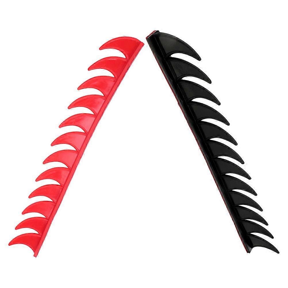 Headwear 2Pcs Motorcycle Attachments for Decoration Red Tpr Material