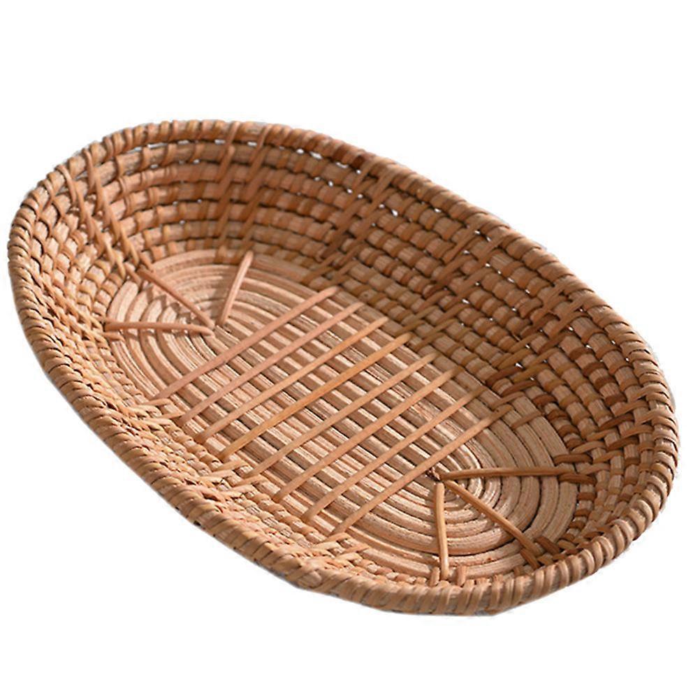 Knitting Snack Storage Basket Desktop Sundries Organizer Candy Storage Container Khaki