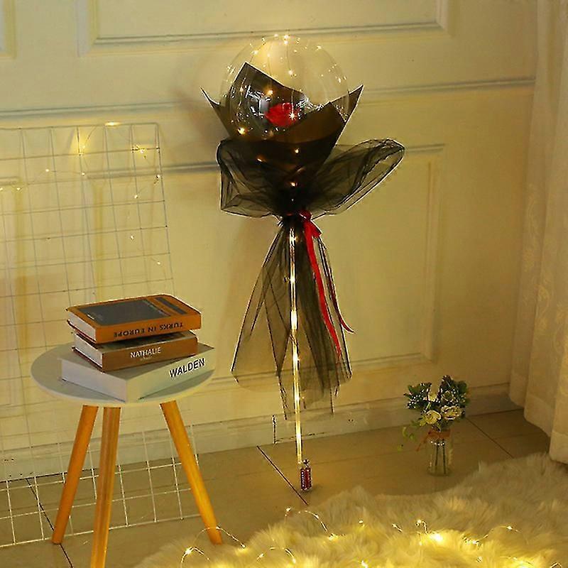 Led acender balão bobo com buquê de rosas 20 polegadas