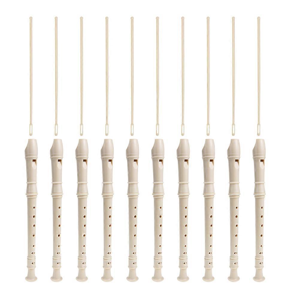 Beginner Clarinet Toy for Kids with Rich Resonance and Comfortable Feel Beige Resin 8 Holes