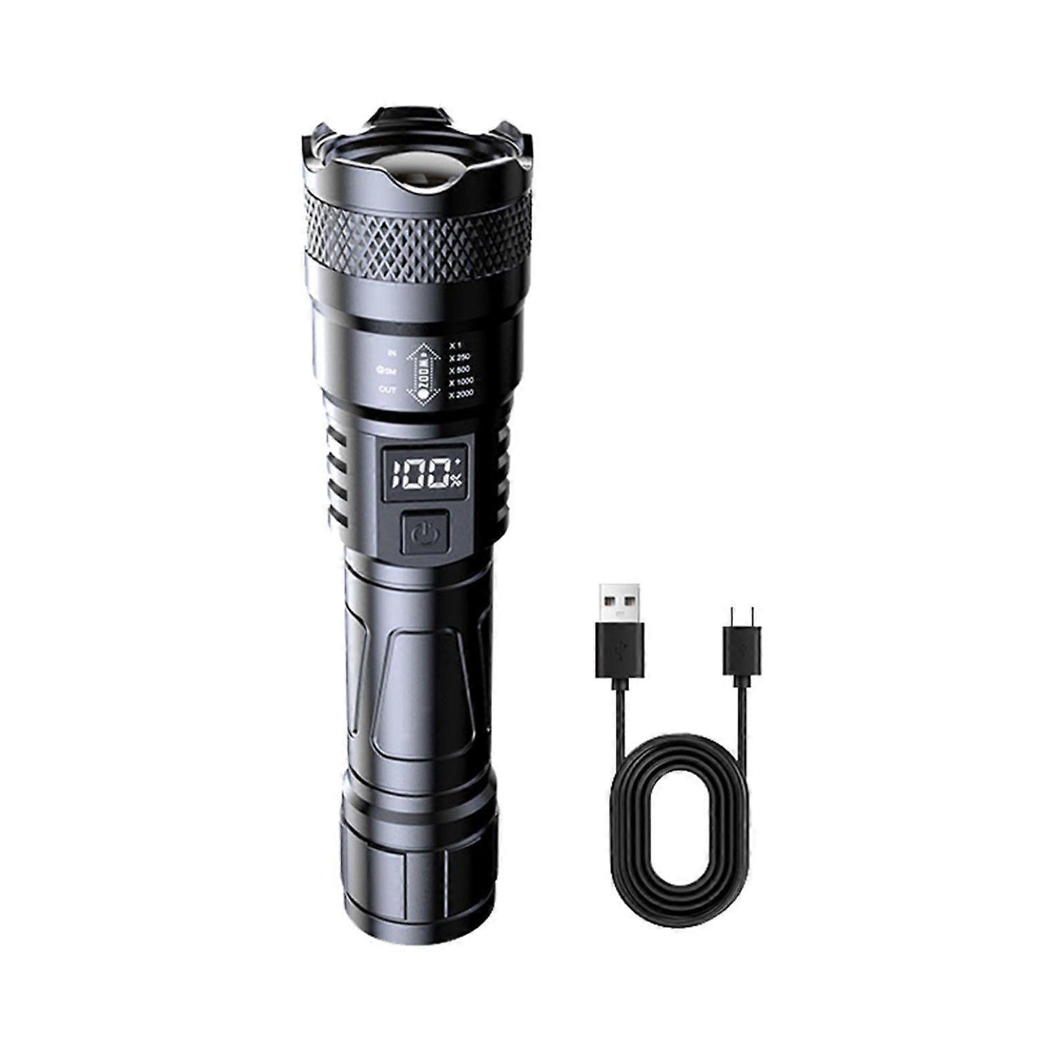 Flashlights - 2025, High Lumens, Rechargeable(Black)