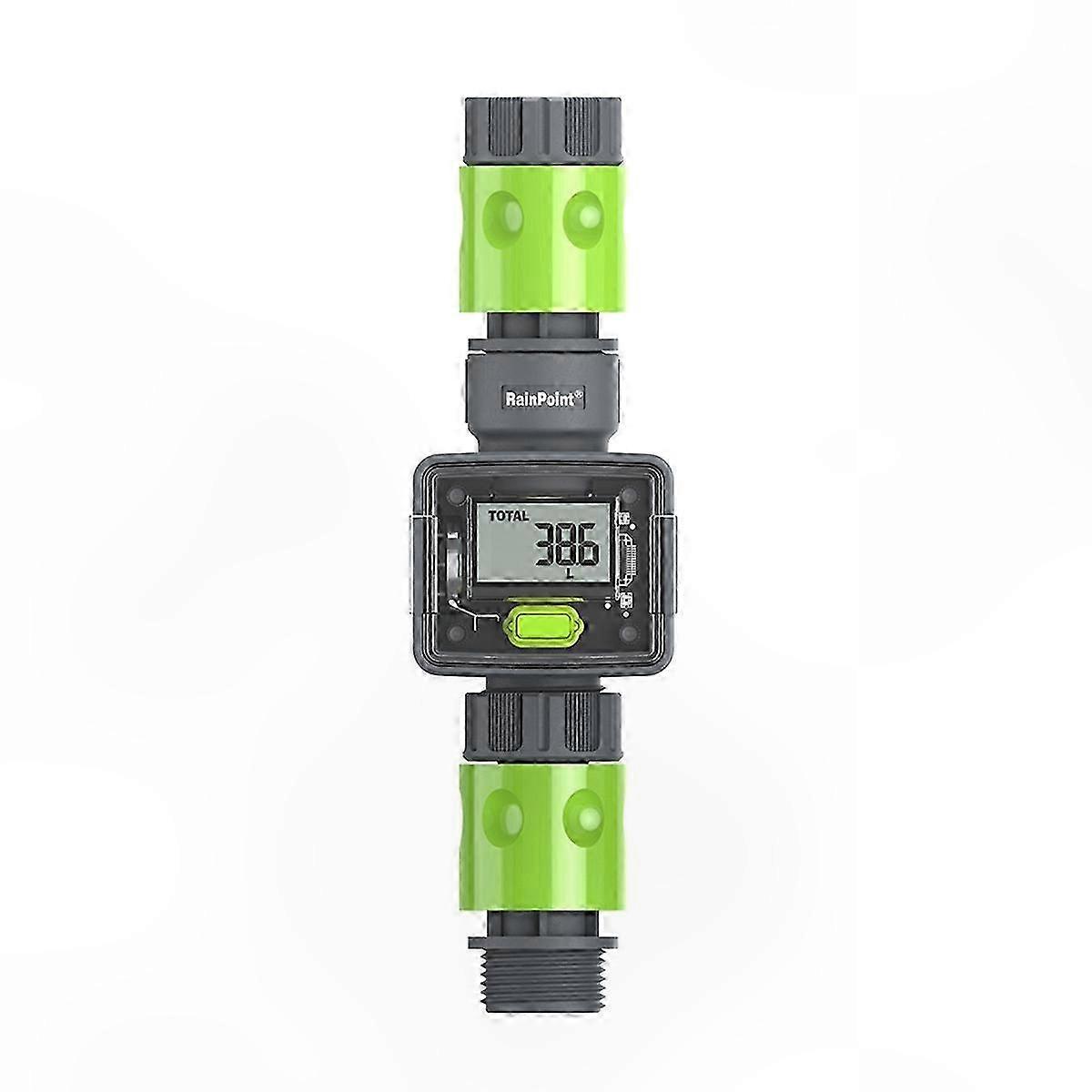 Digital Water Flow Meter with LCD for Garden Hose Water Usage Monitoring