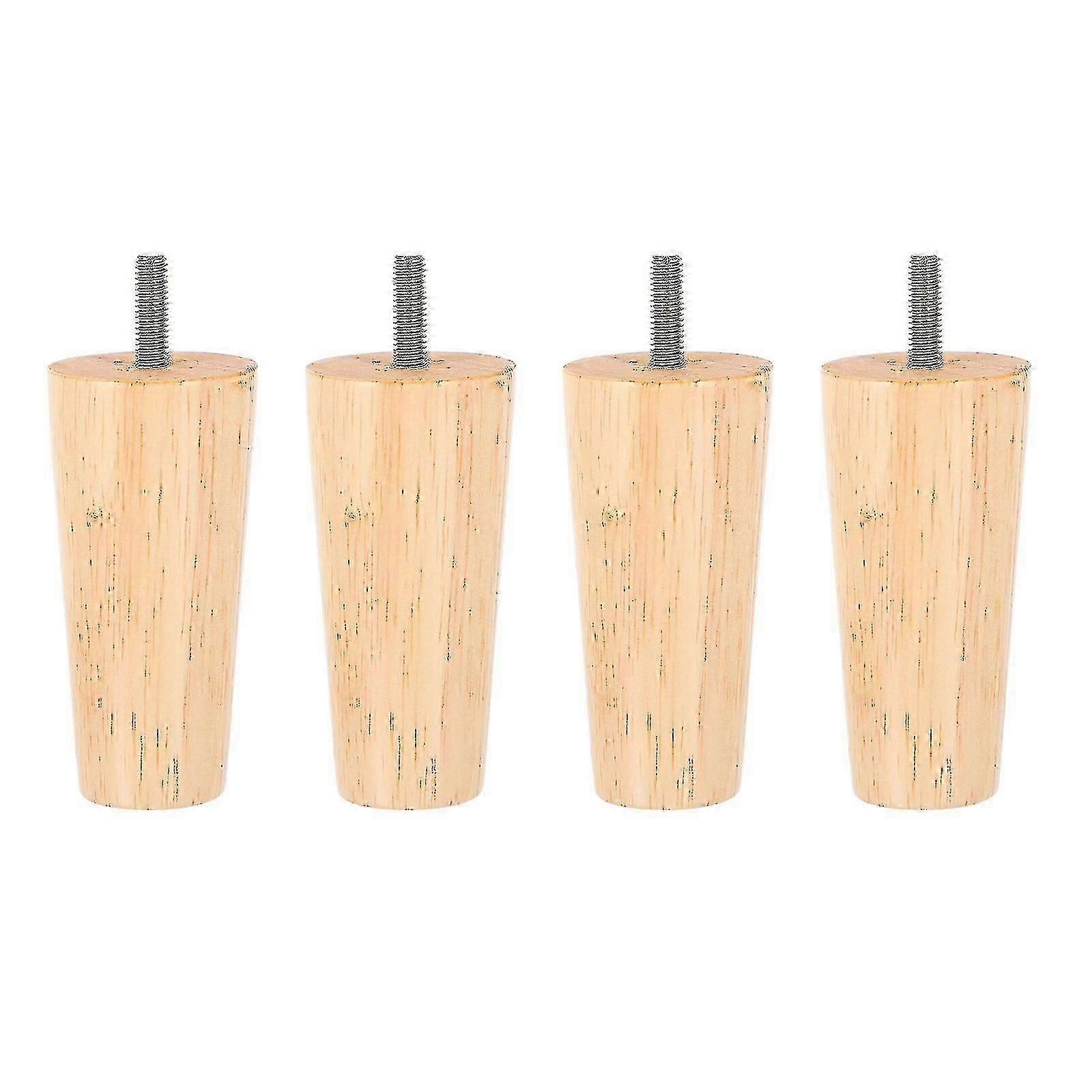 Pachet de 4 picioare de masă conice din lemn masiv, picioare de înlocuire a mobilierului din lemn robust pentru bricolaj