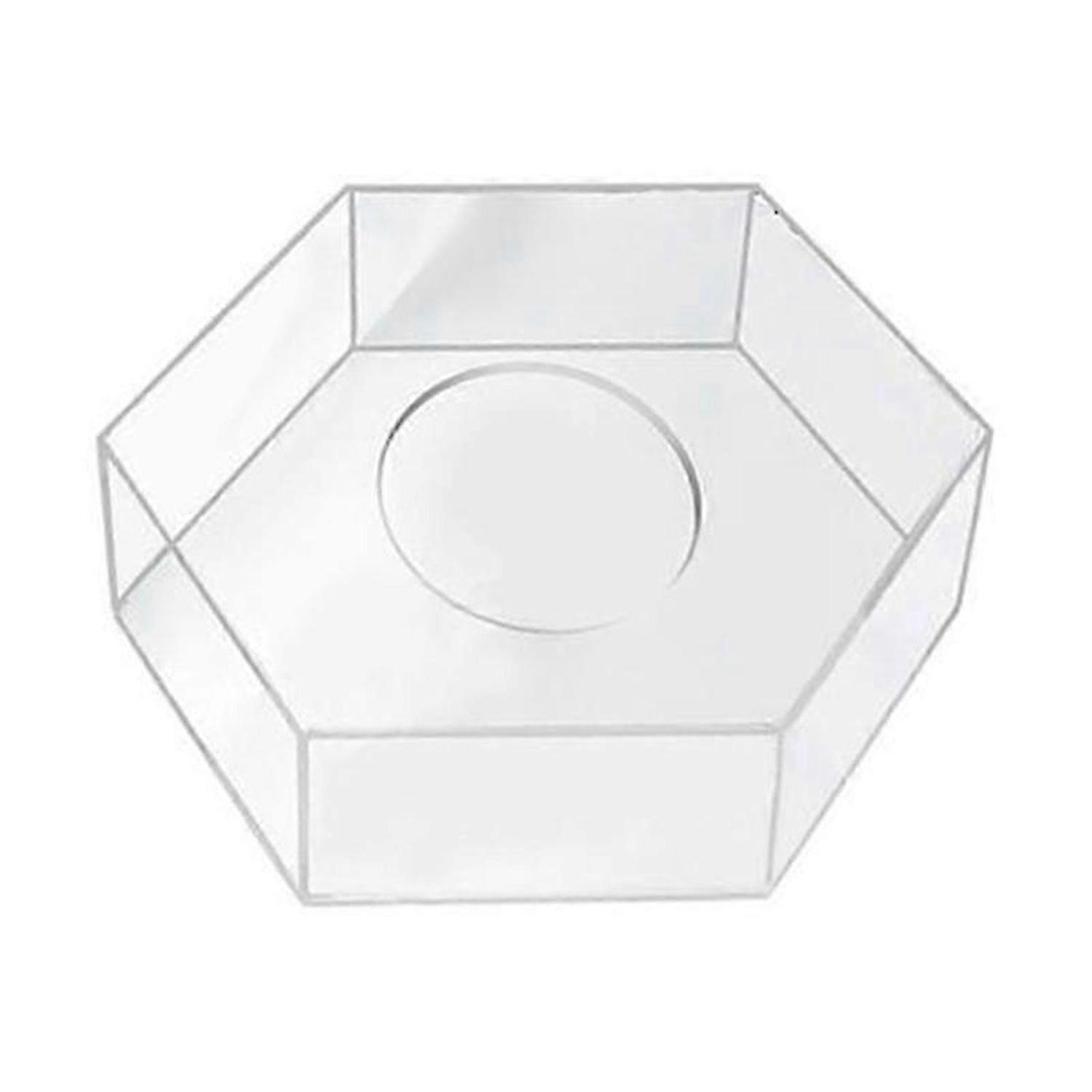 Acrylic Cake Display Board Hexagonal Cake Tray 20X20X10CM