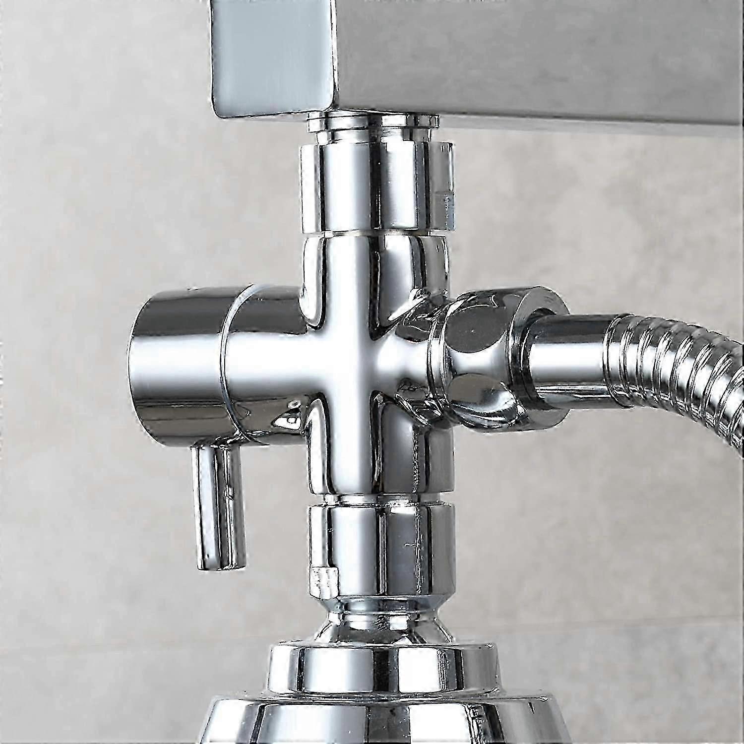 Solid Brass 3-Way Valve G1/2" Hand Shower Shower Components Universal Fitting, Chrome 2025