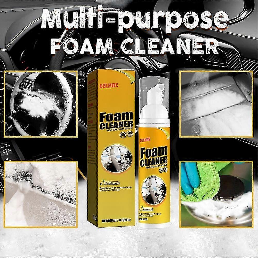 Multi-Purpose Foam Cleaner 100ml, Choose 1, 2, or 3 Packs for Car and Home Cleaning in the UK
