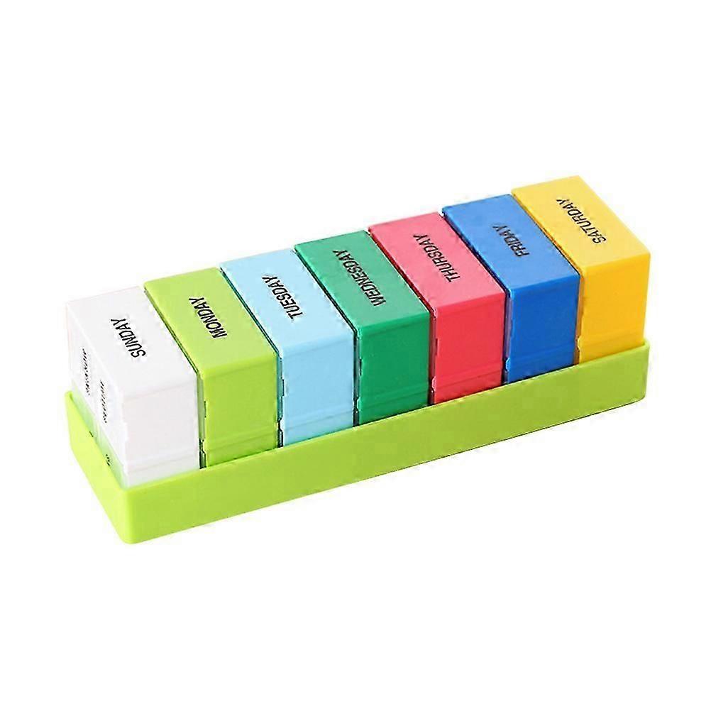 Multi Functional Handled Container Box Pillbox for School Use Set