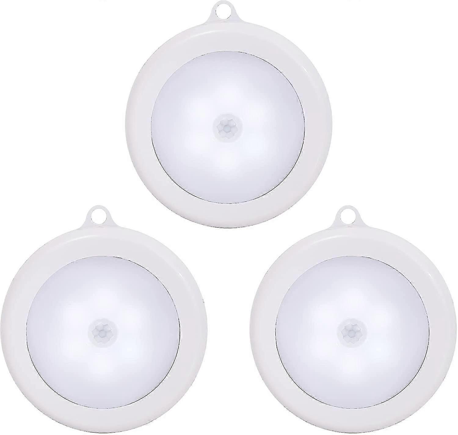 Battery-Powered Motion Sensor LED Night Light, Stick-On Under Cabinet Lighting for Indoor Use