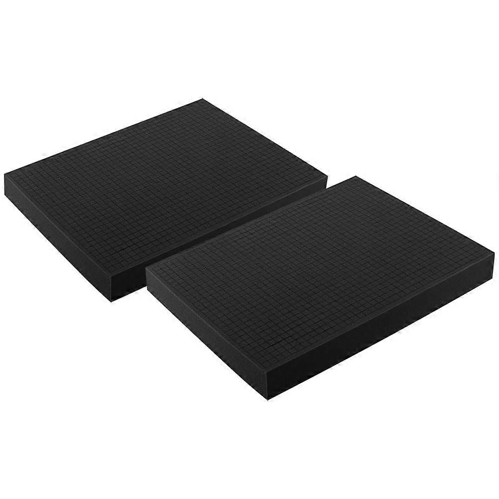 DIY Project Foam Sheet Shockproof Packaging Inserts 40.50X30.50X5.00CM Black Grid Pattern 2Set