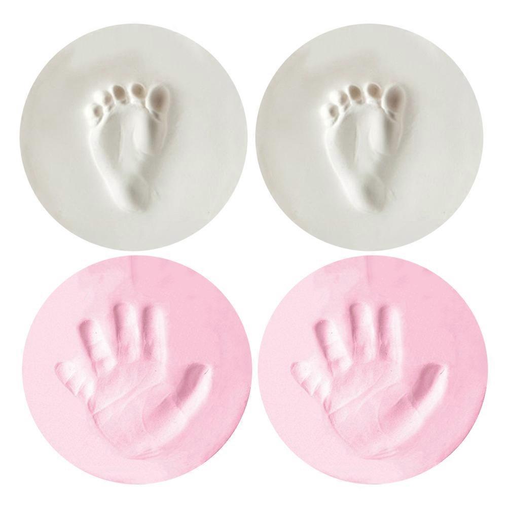 Baby Footprint Keepsake Newborn Handprints for Cabinet Assorted Color Mud Material Keepsake 4Pcs