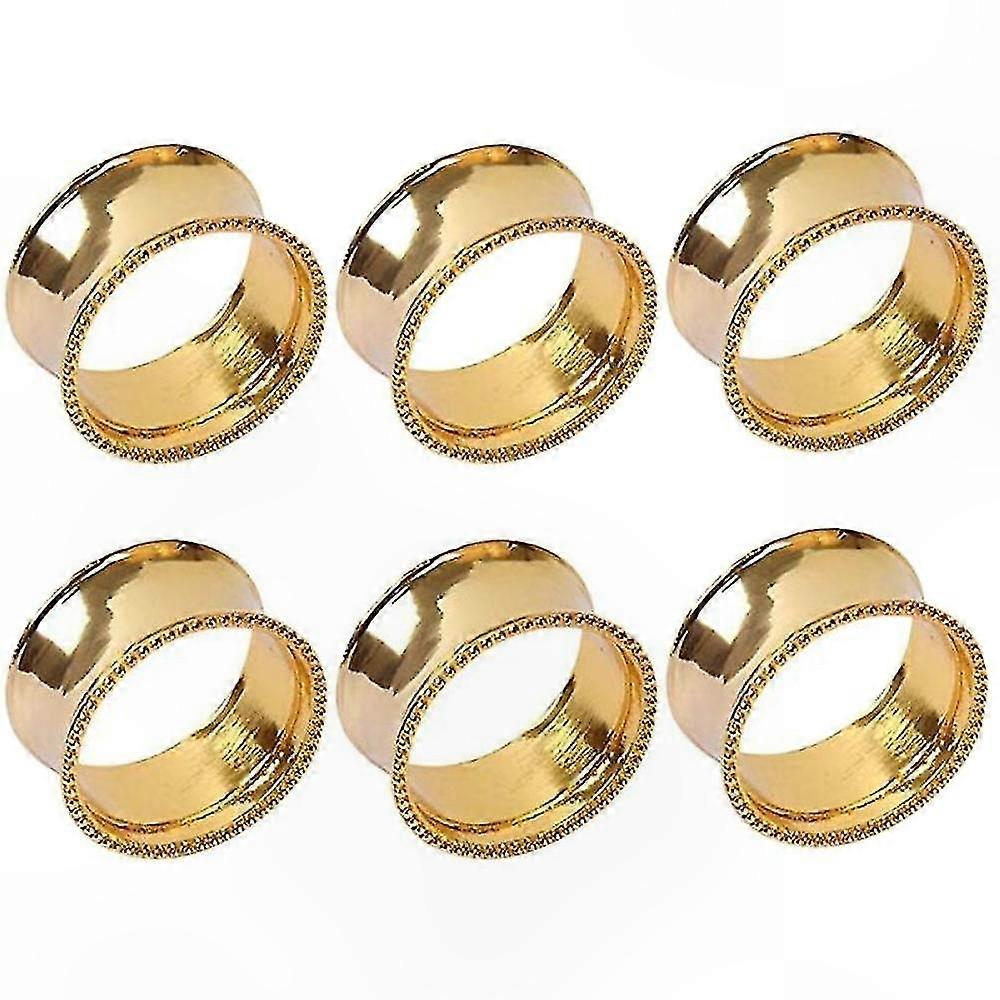 Glossy Napkin Rings Set of 6 for Elegant Table Settings and Special Events