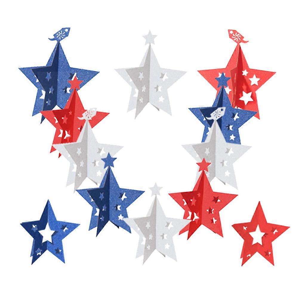 Paper Star Decor Five-Pointed Star Decorations for Home Use 24Pcs Pack