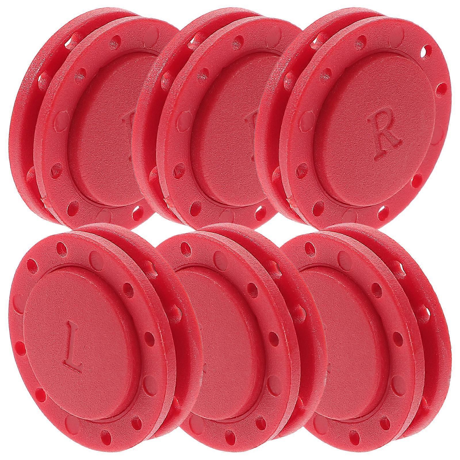 Magnetic Buttons For DIY Tailoring Projects And Home Decoration 2.6X2.6cm Red Round Style 6 Pairs