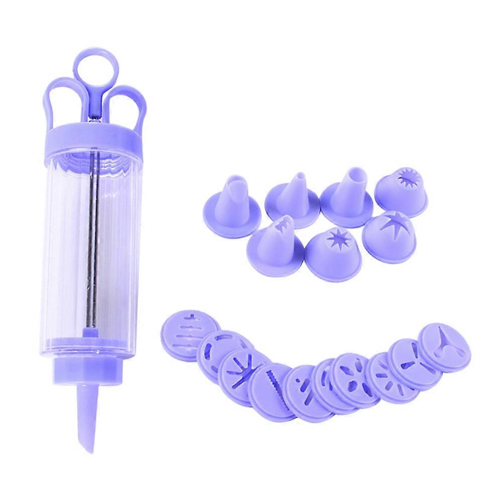 Dessert Decorator Cookie Press for Baking Use with 10 Disks and 8 Tips