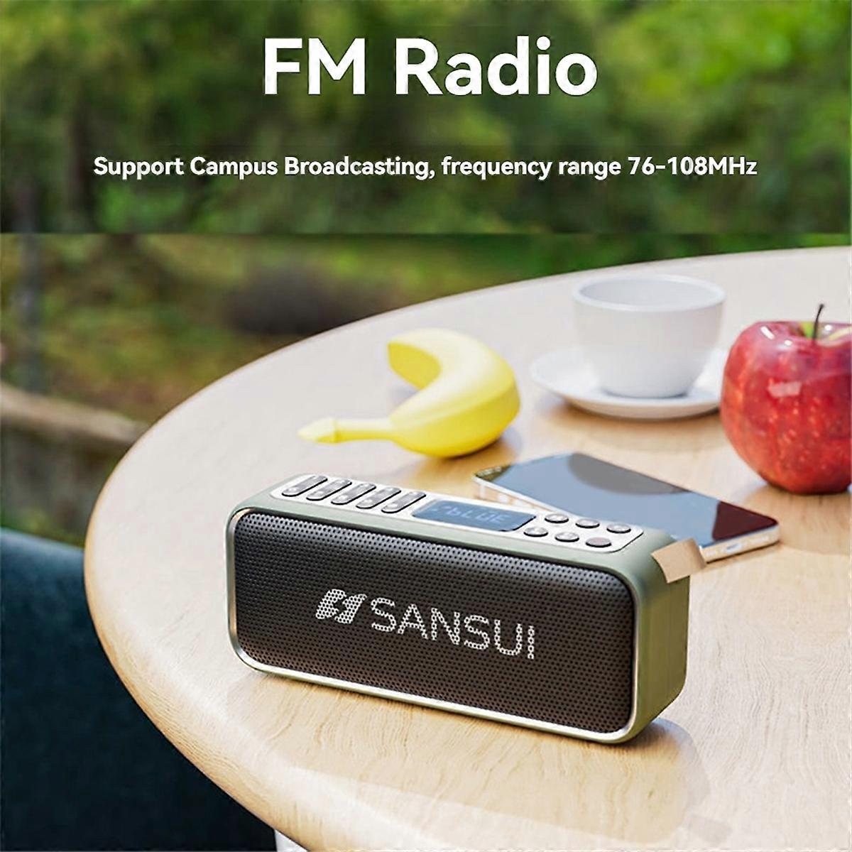  Retro Bluetooth Speaker, Portable Mini Vintage Stereo, Black