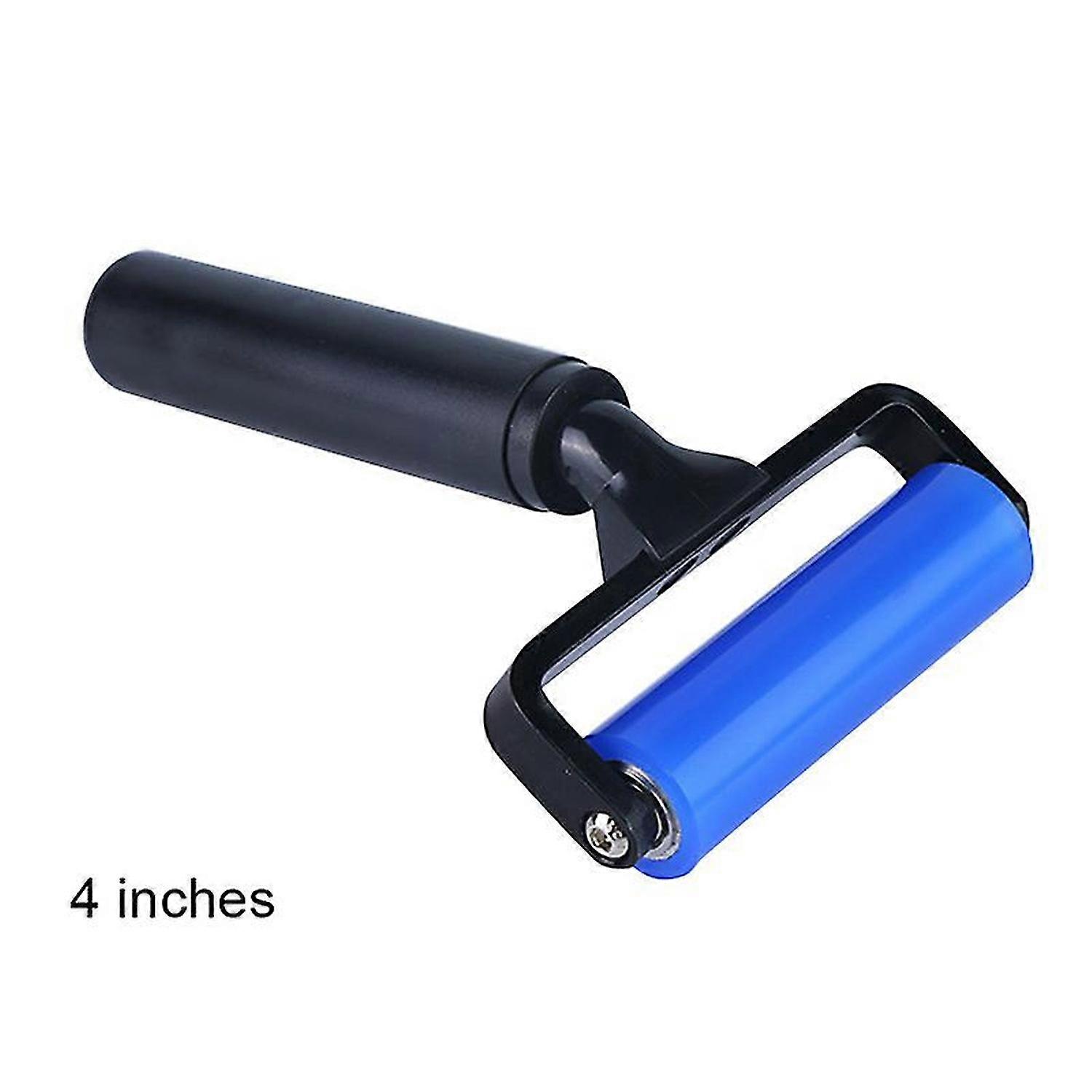 Glue Silicone Rubber Pasting Roller Wheel Roller Anti-static Dust Removal Roller with Black Plastic Handle for PCB LCD SMT