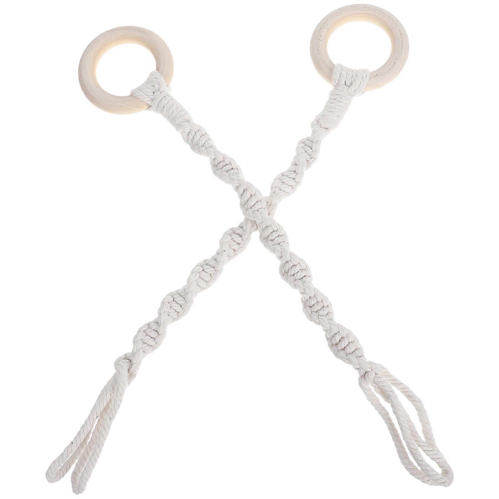 Beige Macrame Plant Hanger Extender for Indoor Hanging 10Pcs